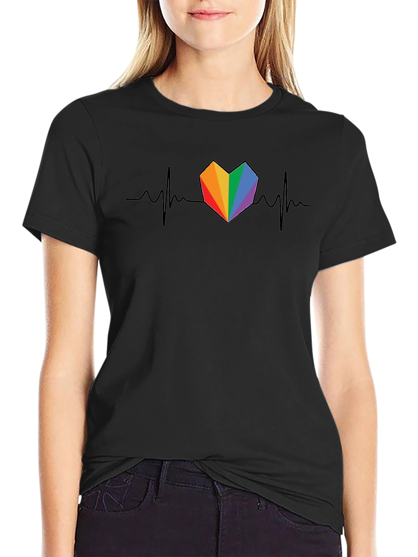 Rainbow Heartbeat Pride T-Shirt