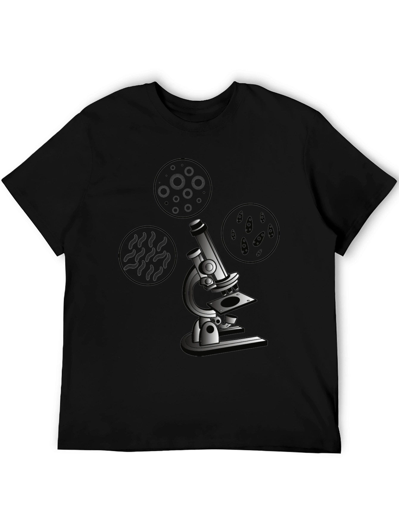 Science Microscope Graphic Tee - Black