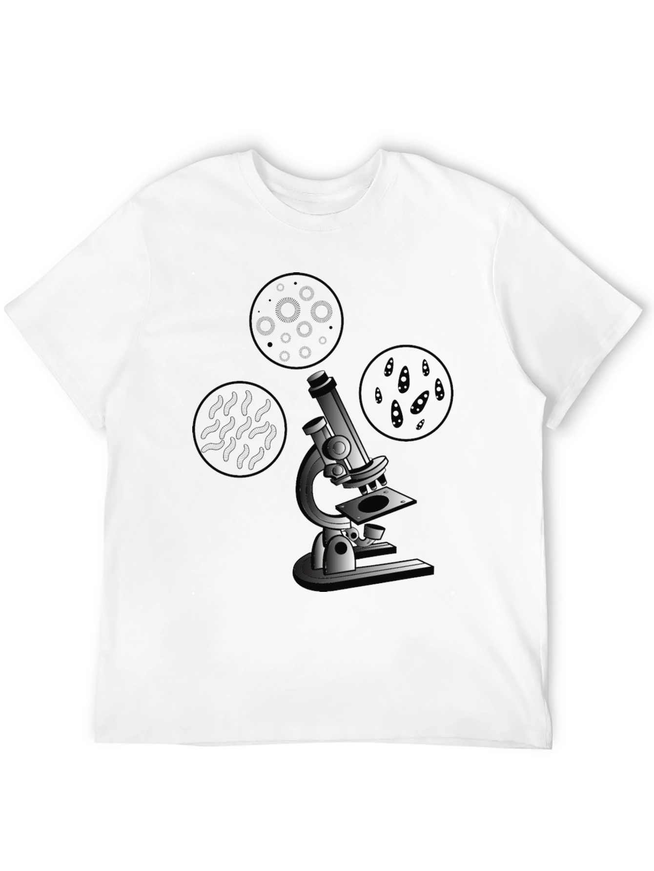 Science Microscope Graphic Tee - Black