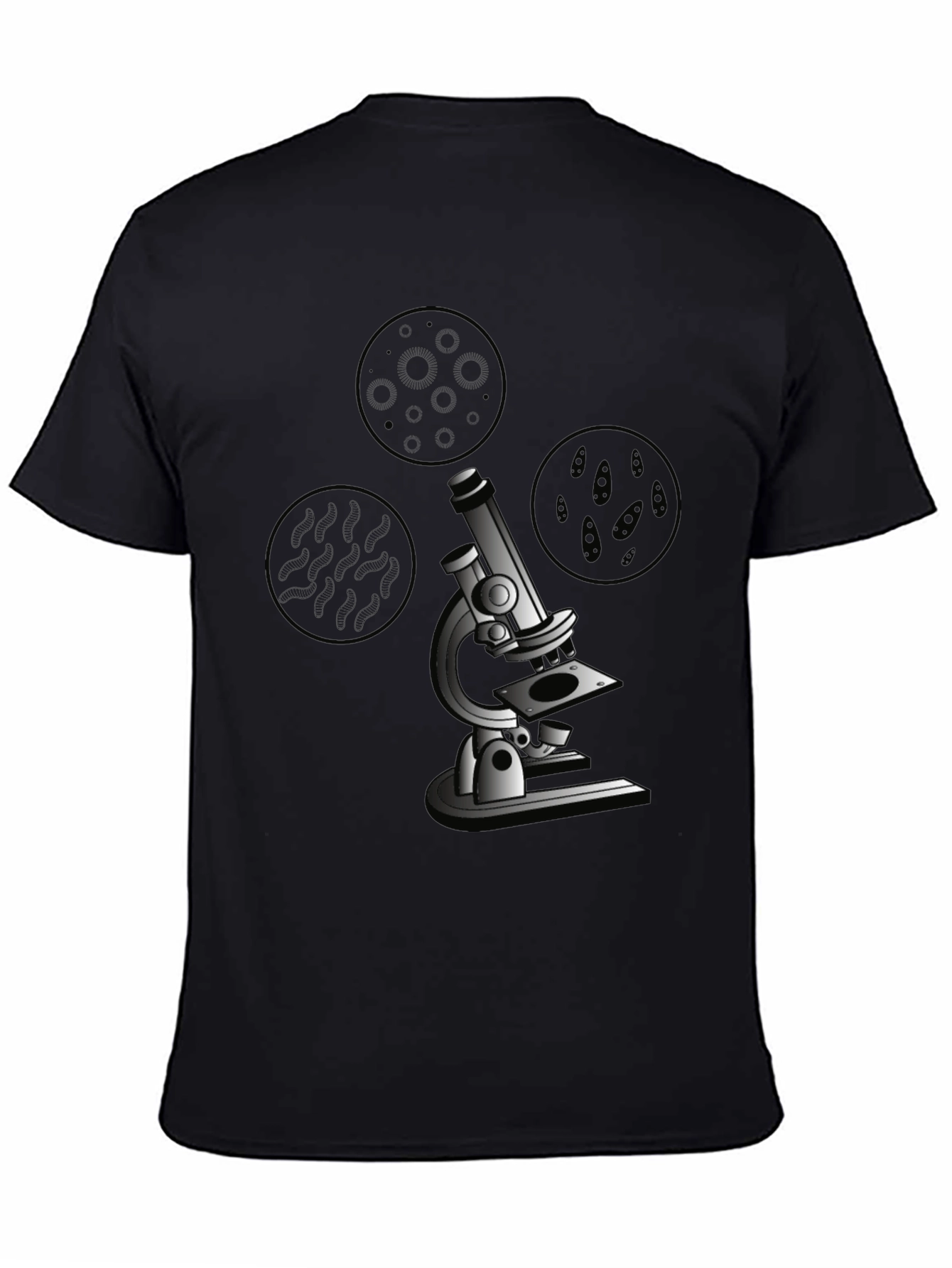 Science Microscope Graphic Tee - Black