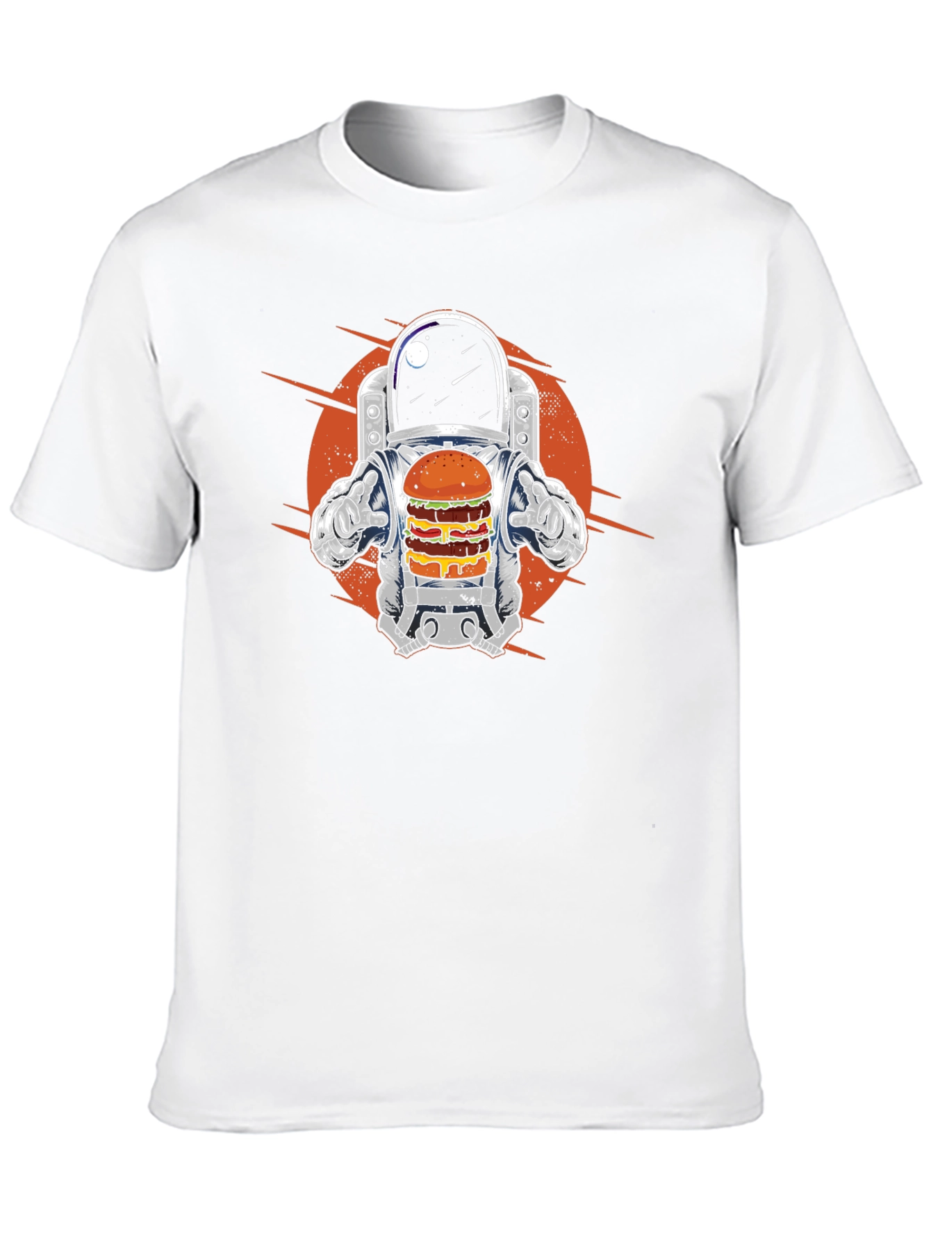 Astronaut Burger Graphic T-Shirt - Black Cotton Tee