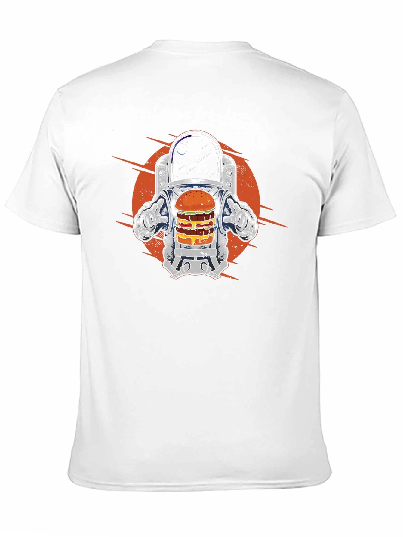 Astronaut Burger Graphic T-Shirt - Black Cotton Tee