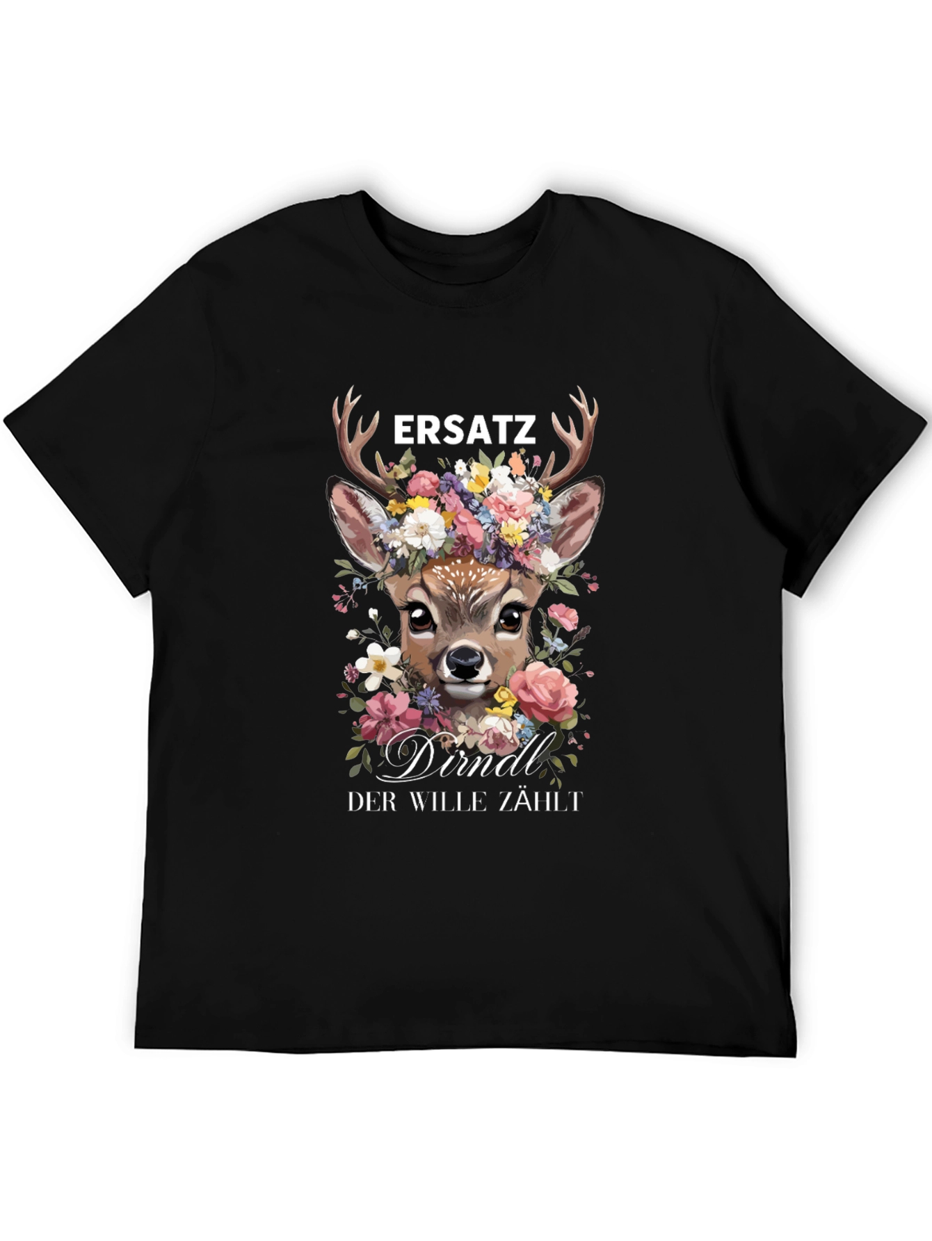 Ersatz Dirndl Deer Floral T-Shirt