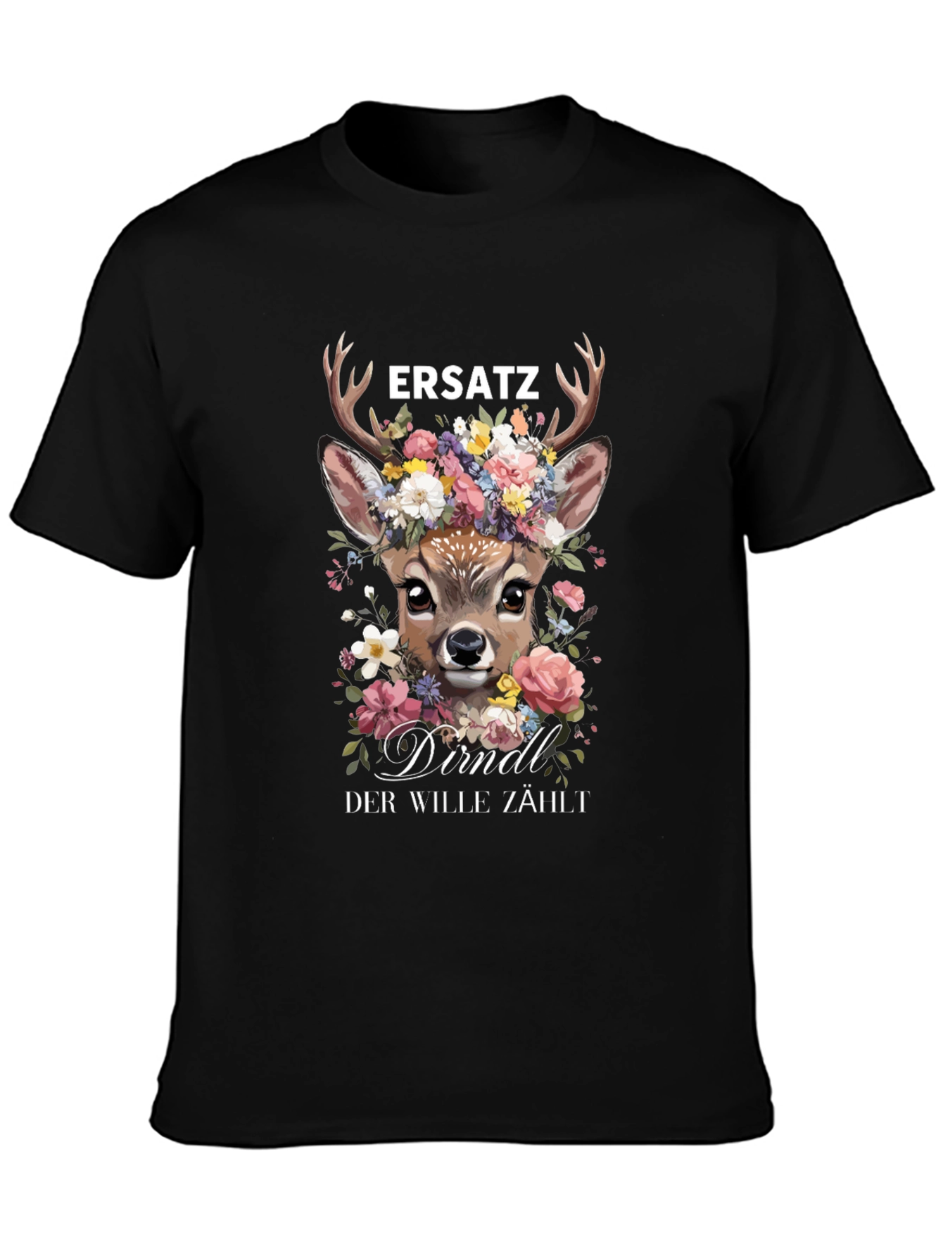 Ersatz Dirndl Deer Floral T-Shirt