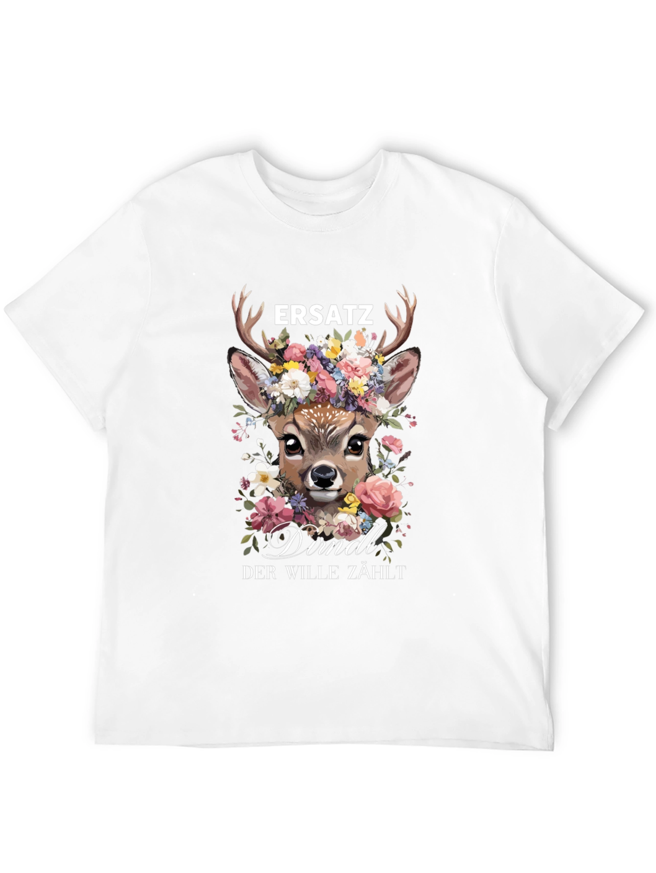 Ersatz Dirndl Deer Floral T-Shirt