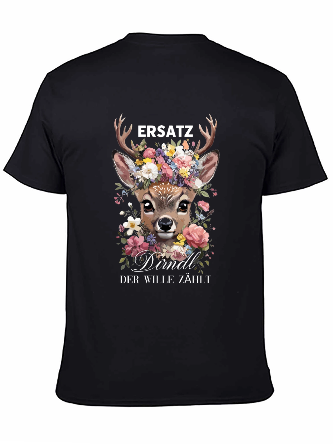 Ersatz Dirndl Deer Floral T-Shirt