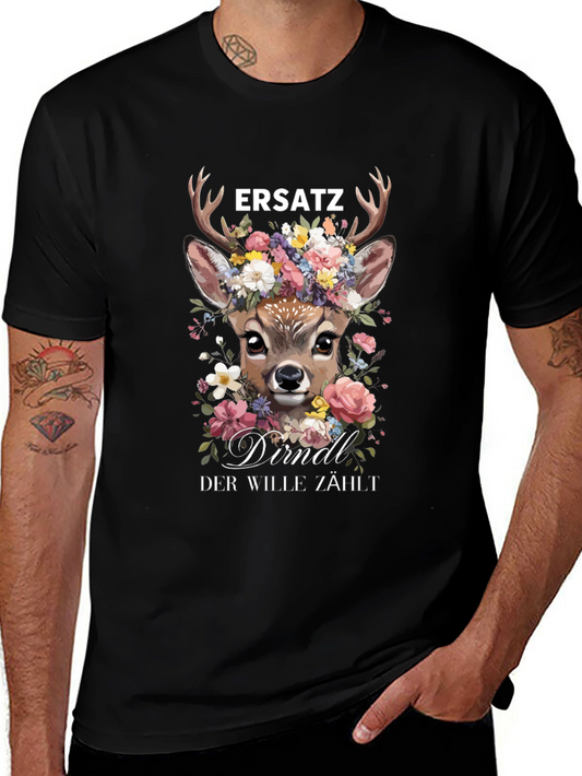 Ersatz Dirndl Deer Floral T-Shirt