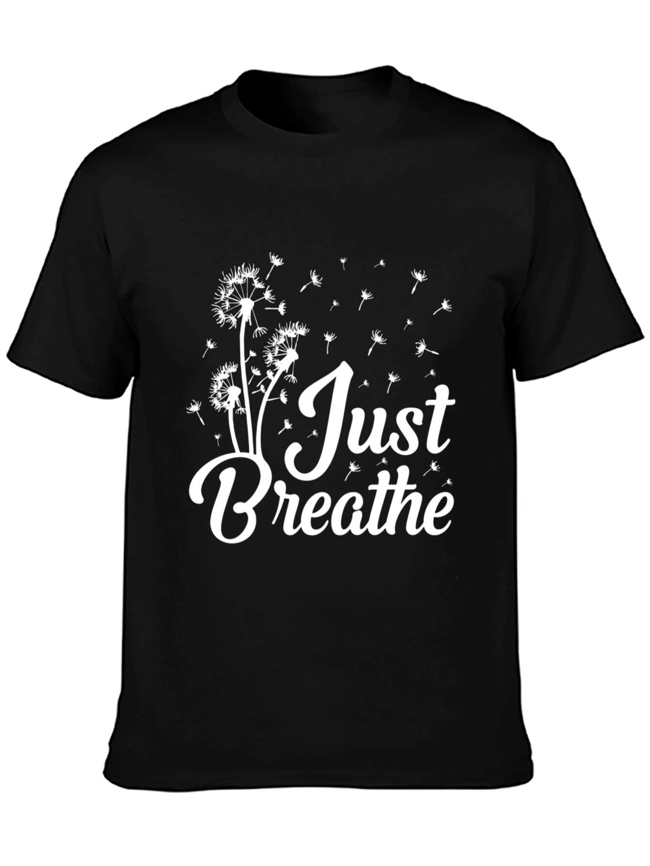 Just Breathe Black Graphic Tee