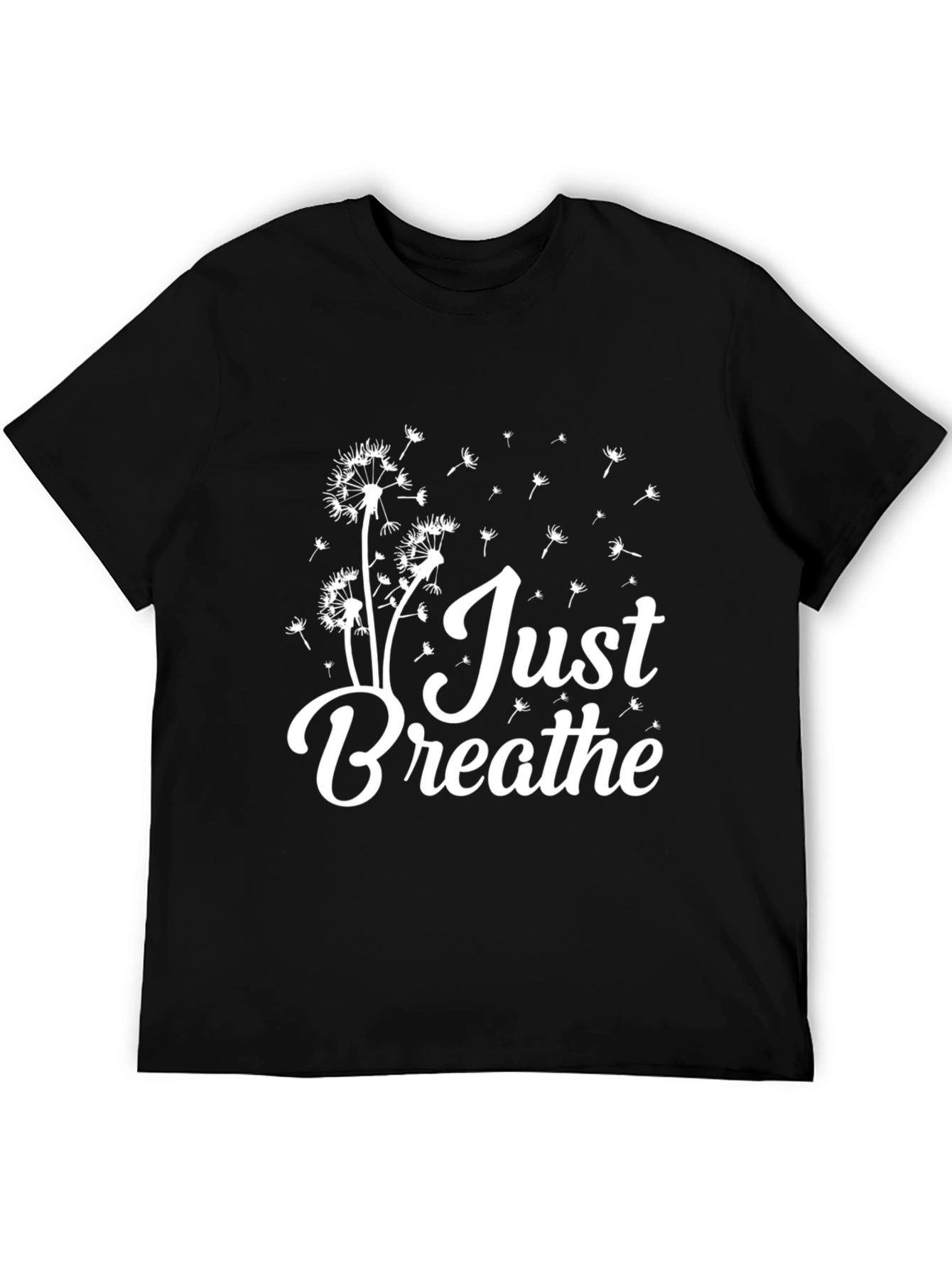 Just Breathe Black Graphic Tee