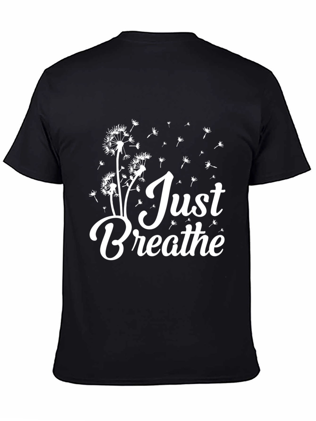 Just Breathe Black Graphic Tee