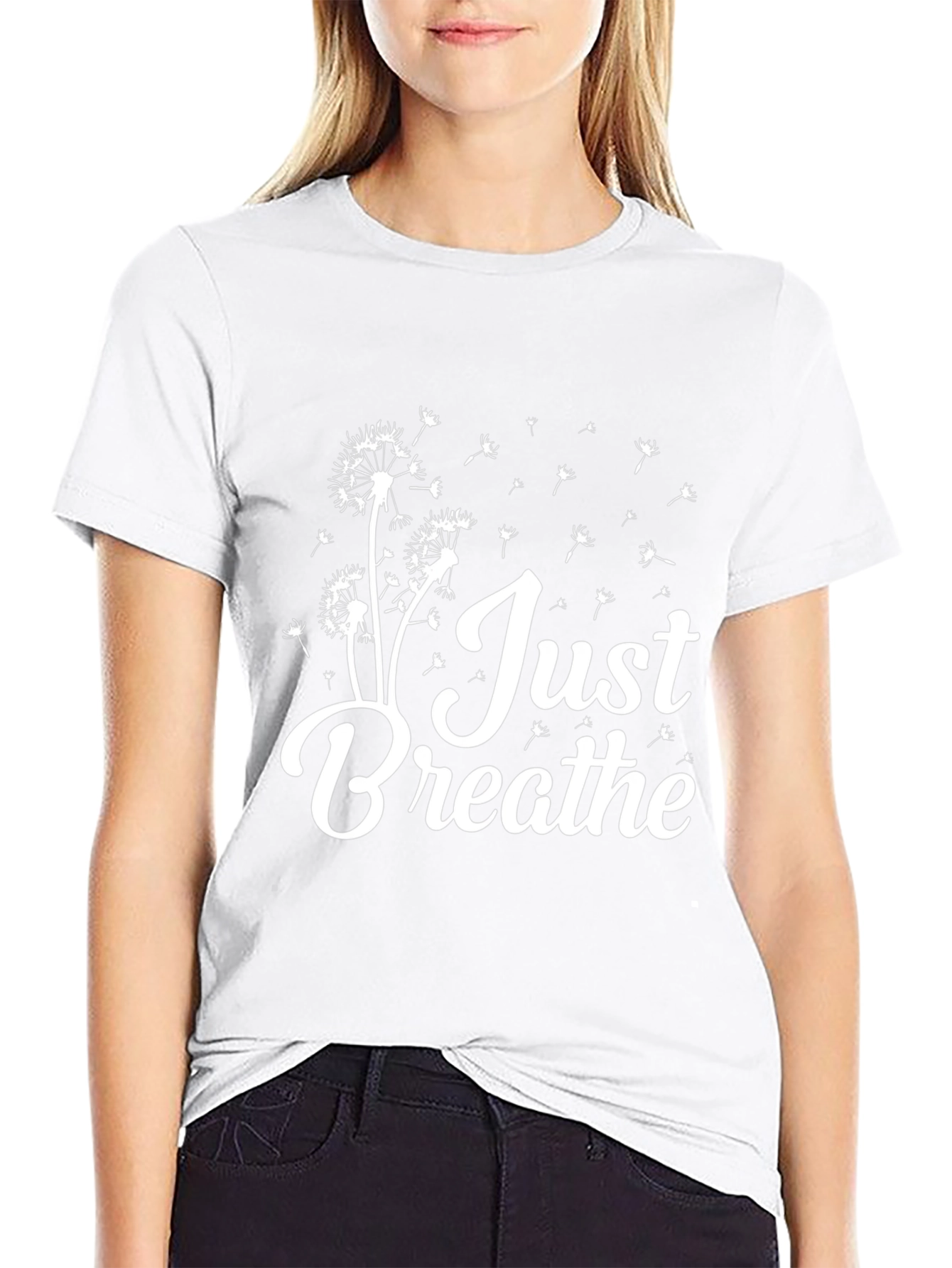 Just Breathe Black Graphic Tee
