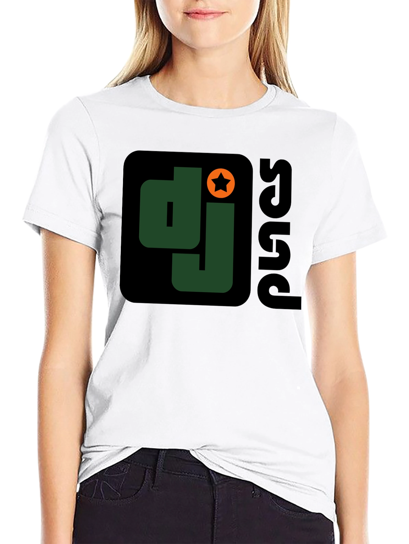 DJ Squad Graphic T-Shirt - Black Cotton Blend