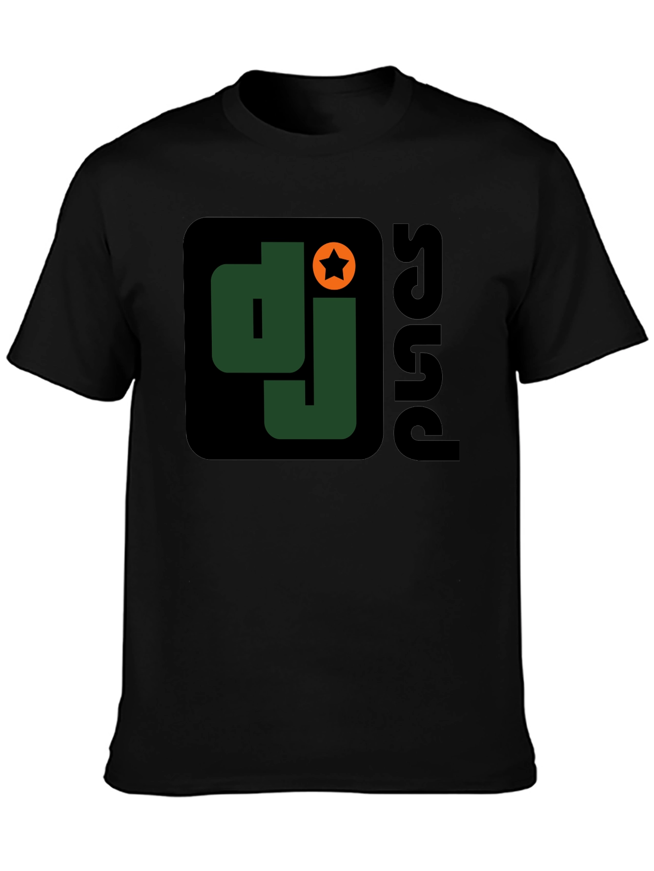 DJ Squad Graphic T-Shirt - Black Cotton Blend