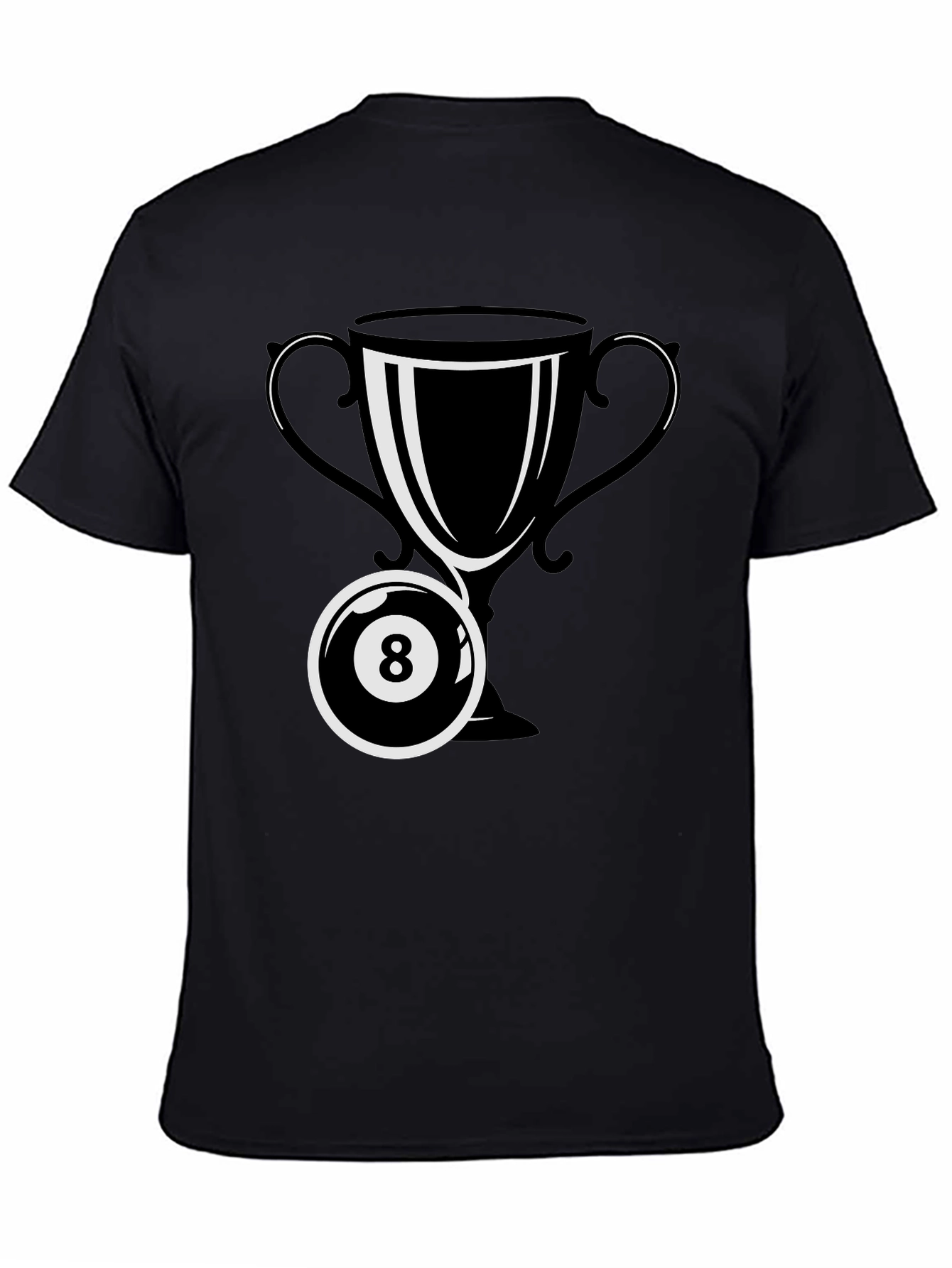 Trophy 8-Ball Graphic Tee - Black Cotton Blend