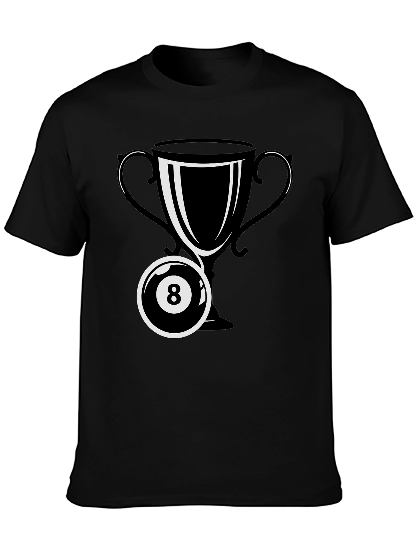 Trophy 8-Ball Graphic Tee - Black Cotton Blend