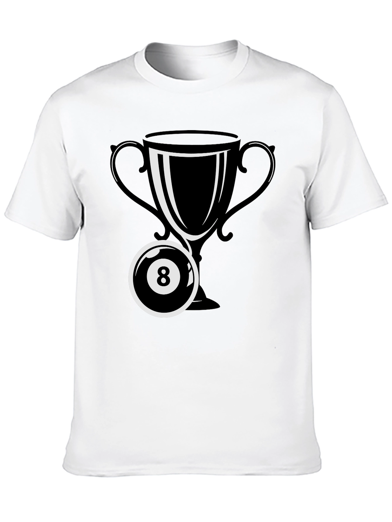 Trophy 8-Ball Graphic Tee - Black Cotton Blend