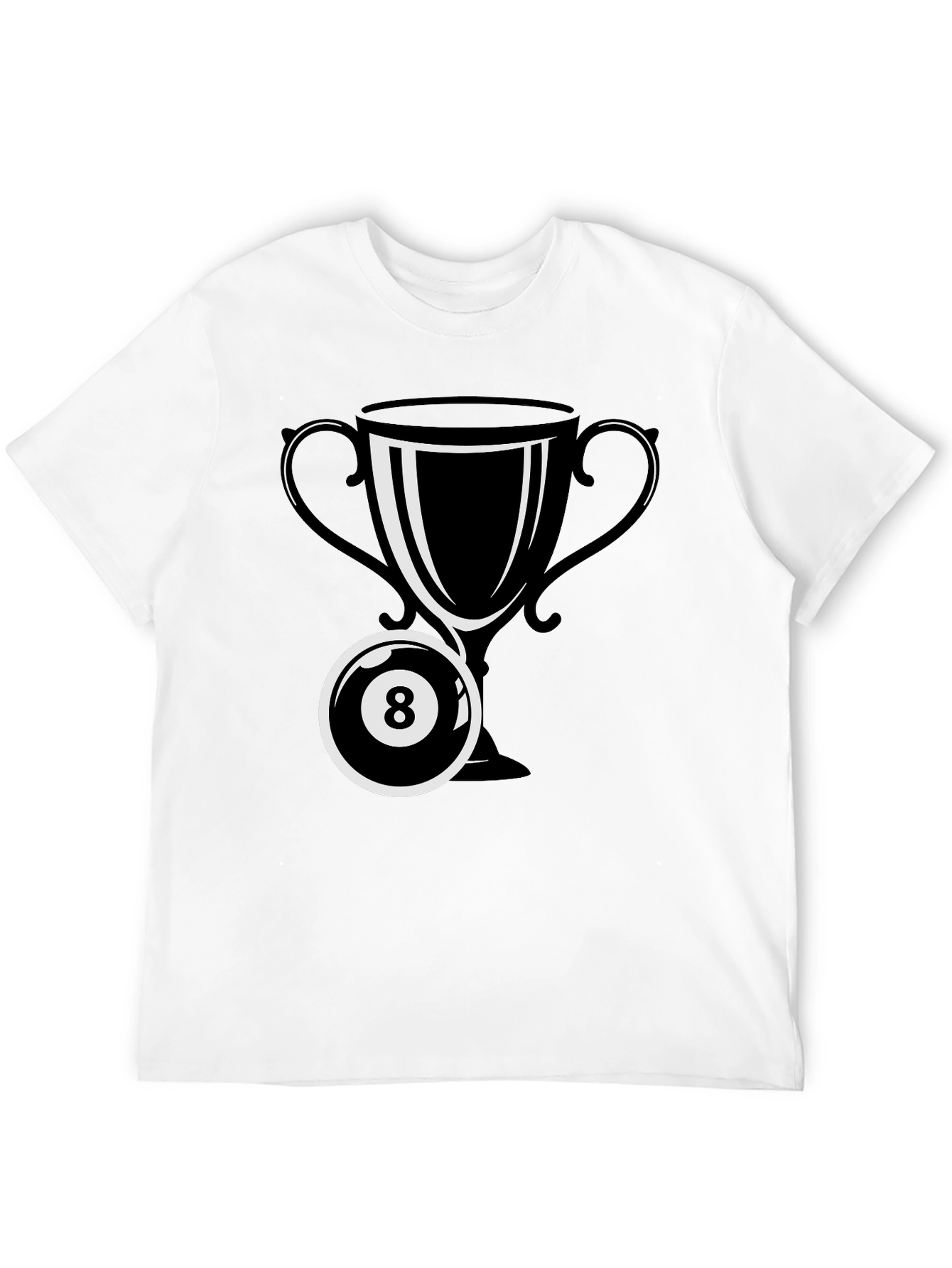 Trophy 8-Ball Graphic Tee - Black Cotton Blend