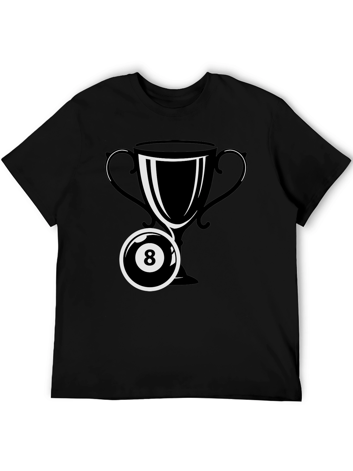 Trophy 8-Ball Graphic Tee - Black Cotton Blend