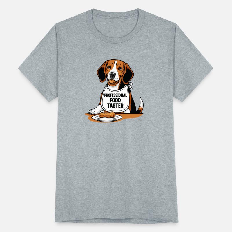 Dog with Food Taster Bib Illustration