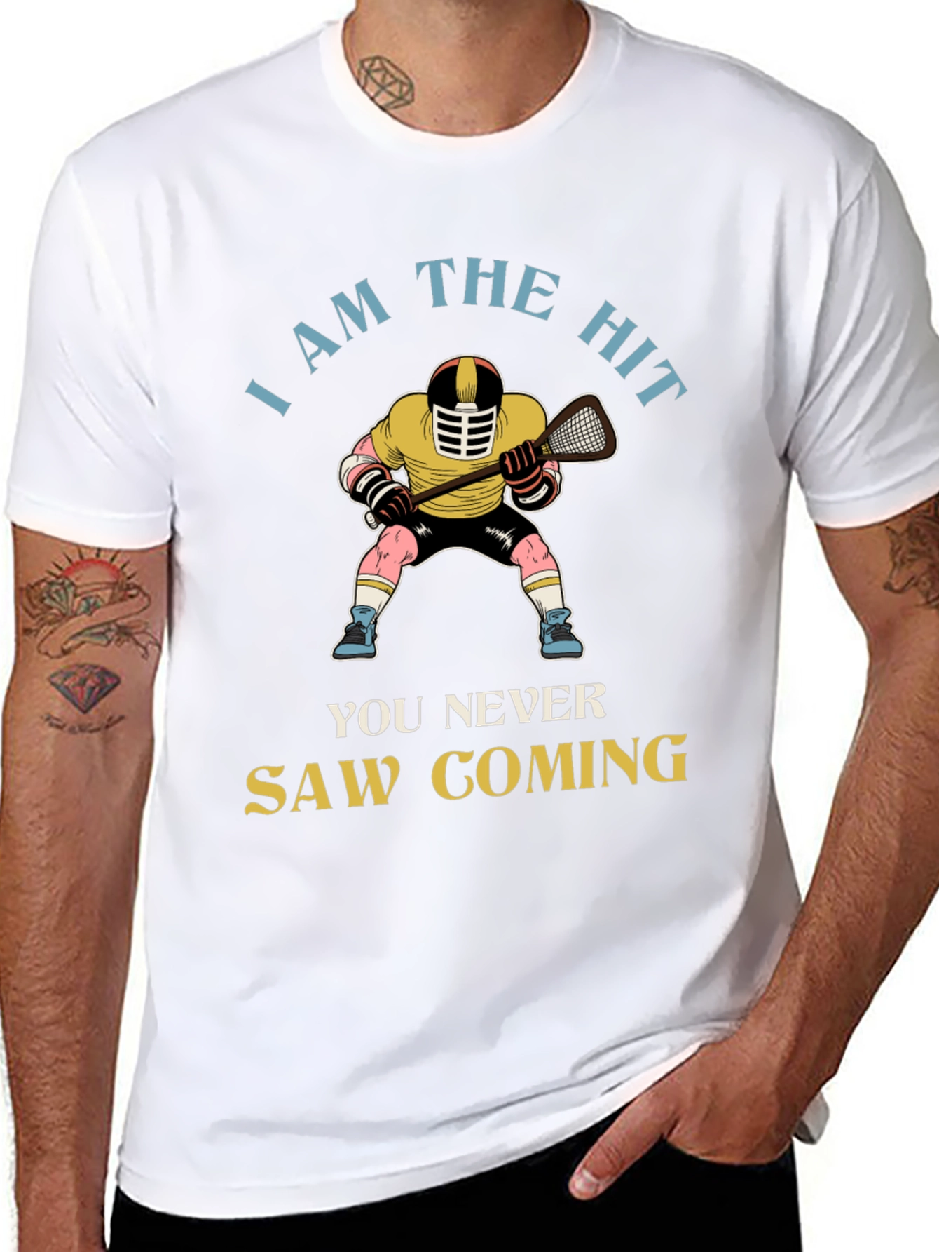 Lacrosse Hit T-Shirt - You Never Saw Coming