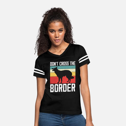 Don't Cross The Border Collie Dog Puppy Paw Love