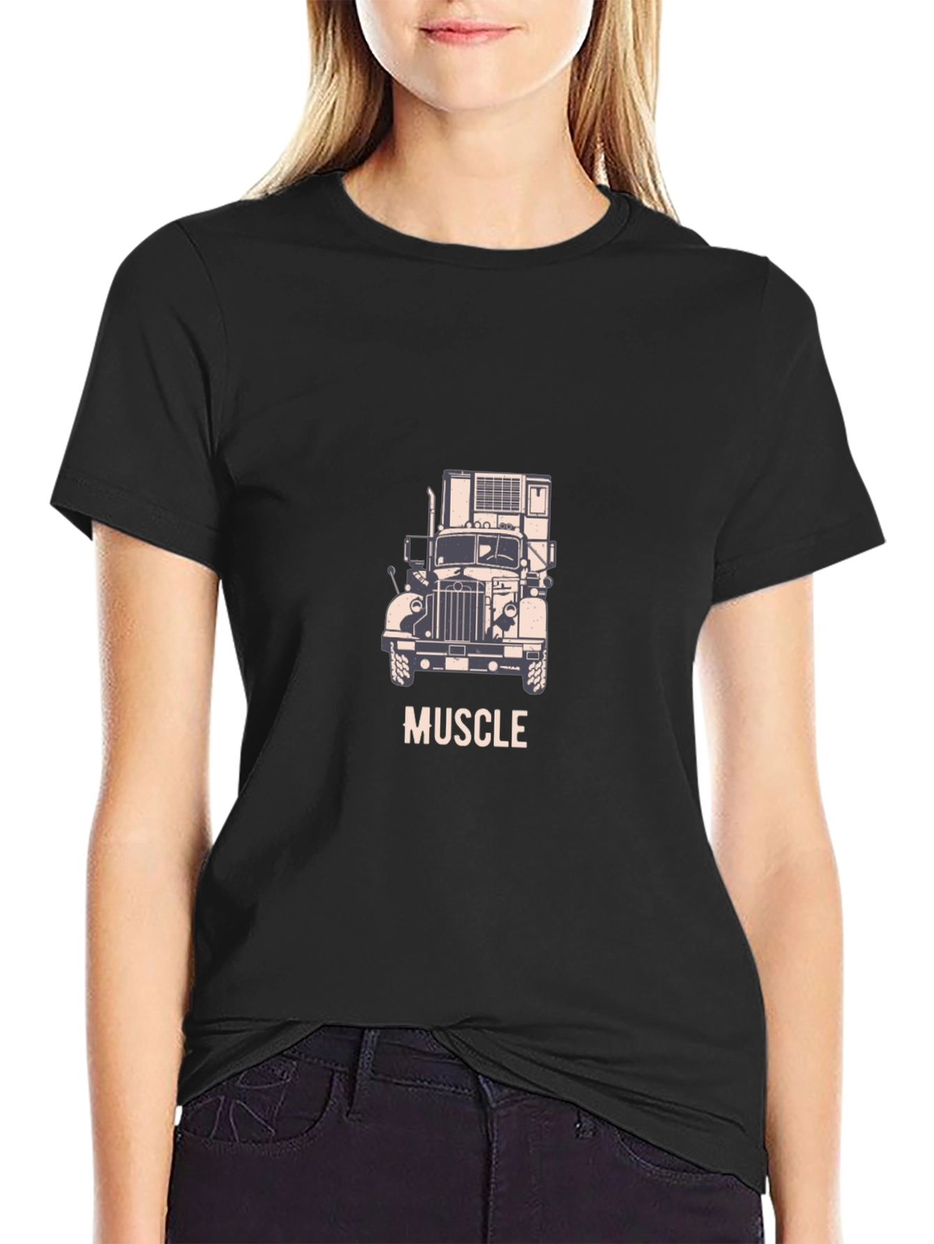 Muscle Truck Graphic Tee - Black