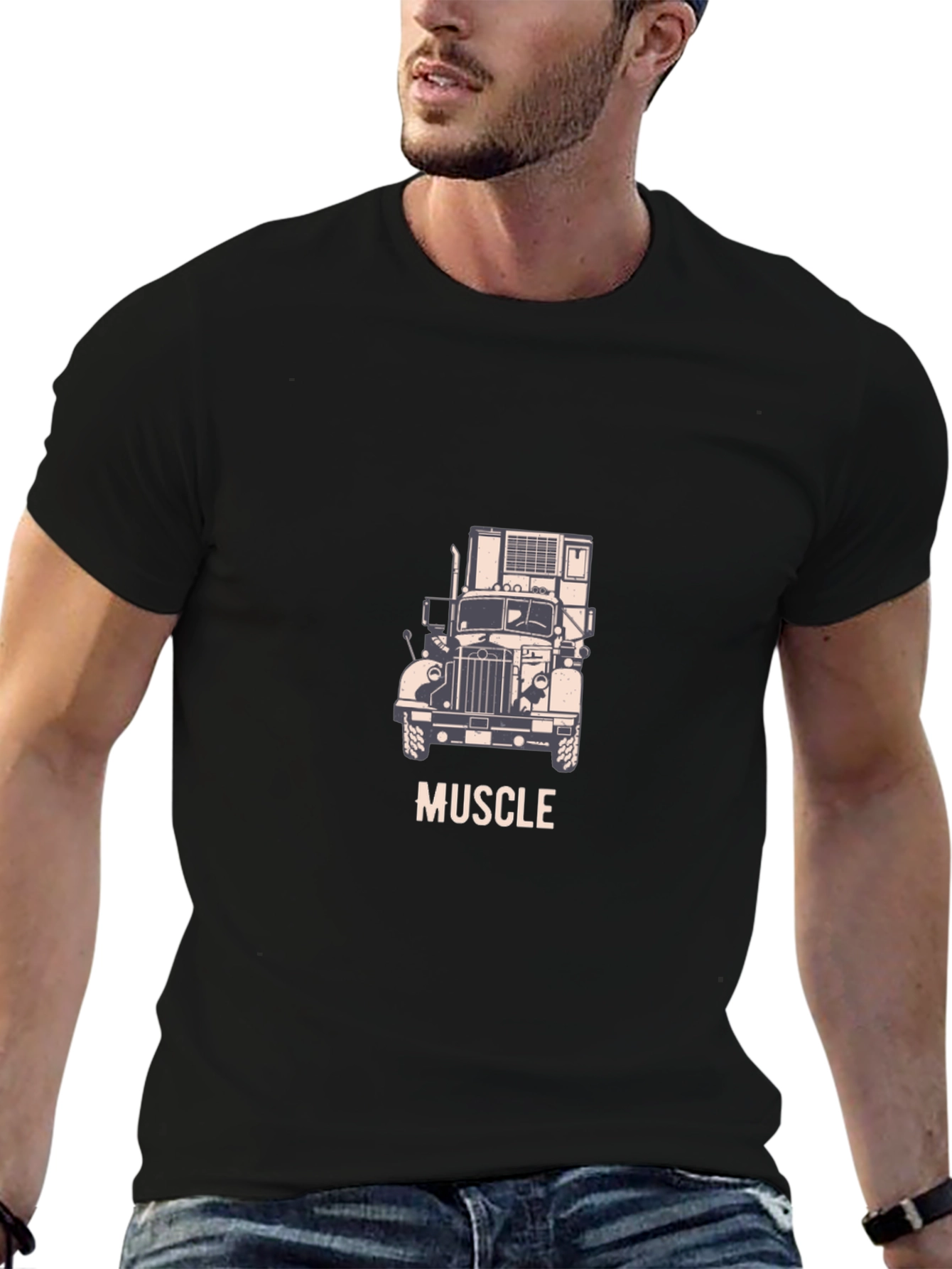 Muscle Truck Graphic Tee - Black