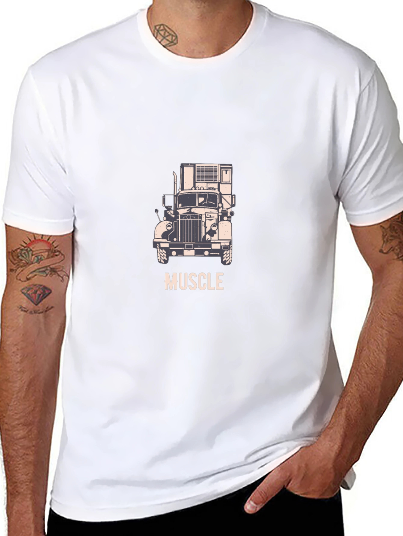 Muscle Truck Graphic Tee - Black