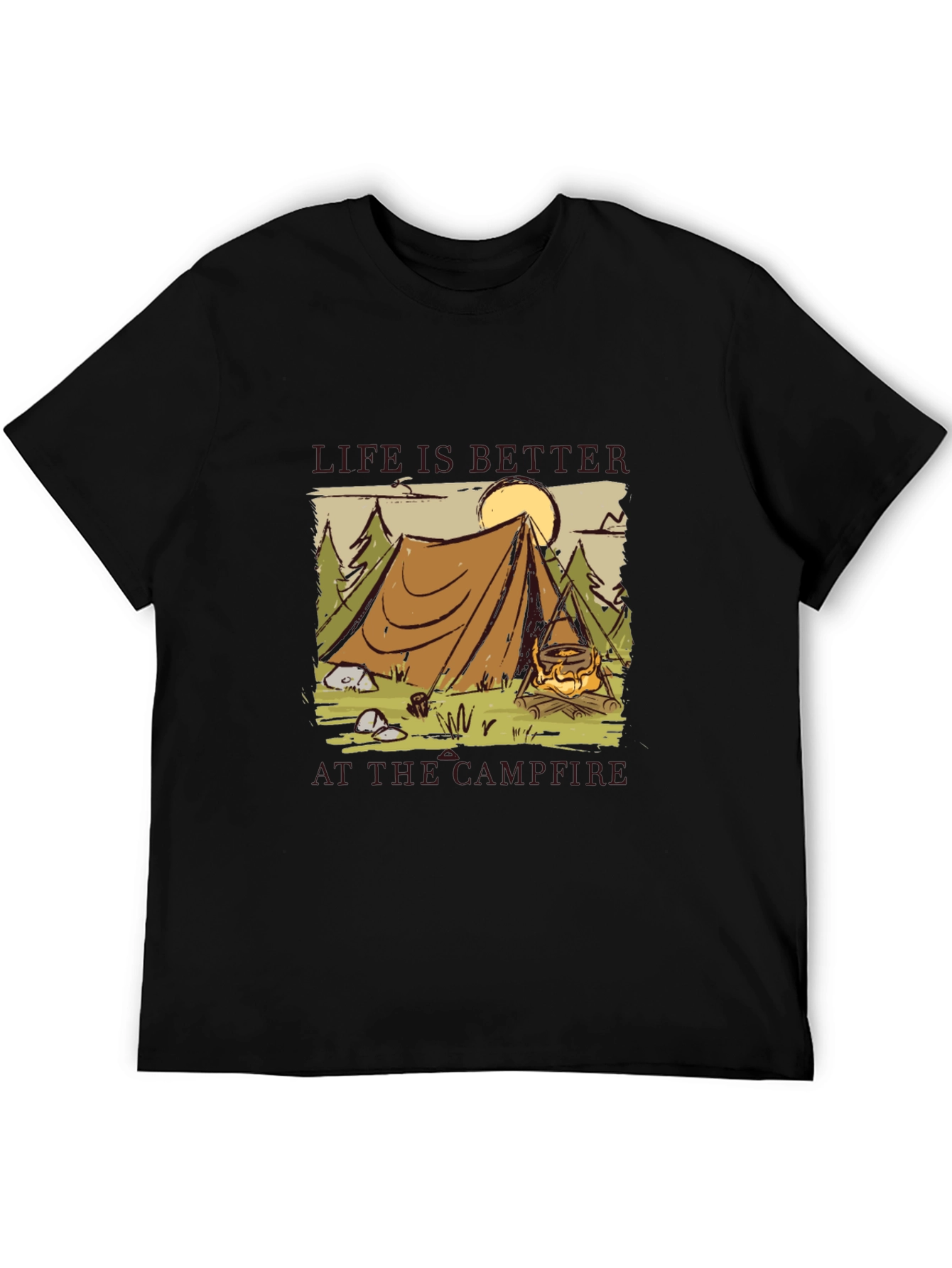 Camping Campfire Graphic Tee