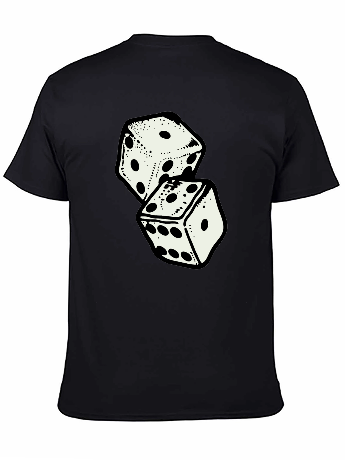Dice Graphic T-Shirt - Casual Black Tee