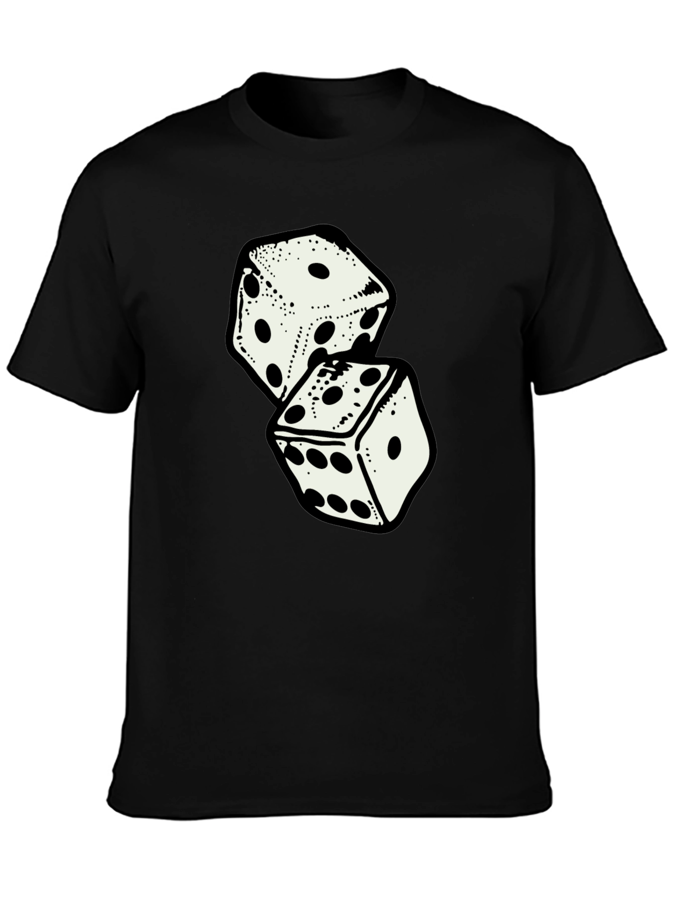 Dice Graphic T-Shirt - Casual Black Tee