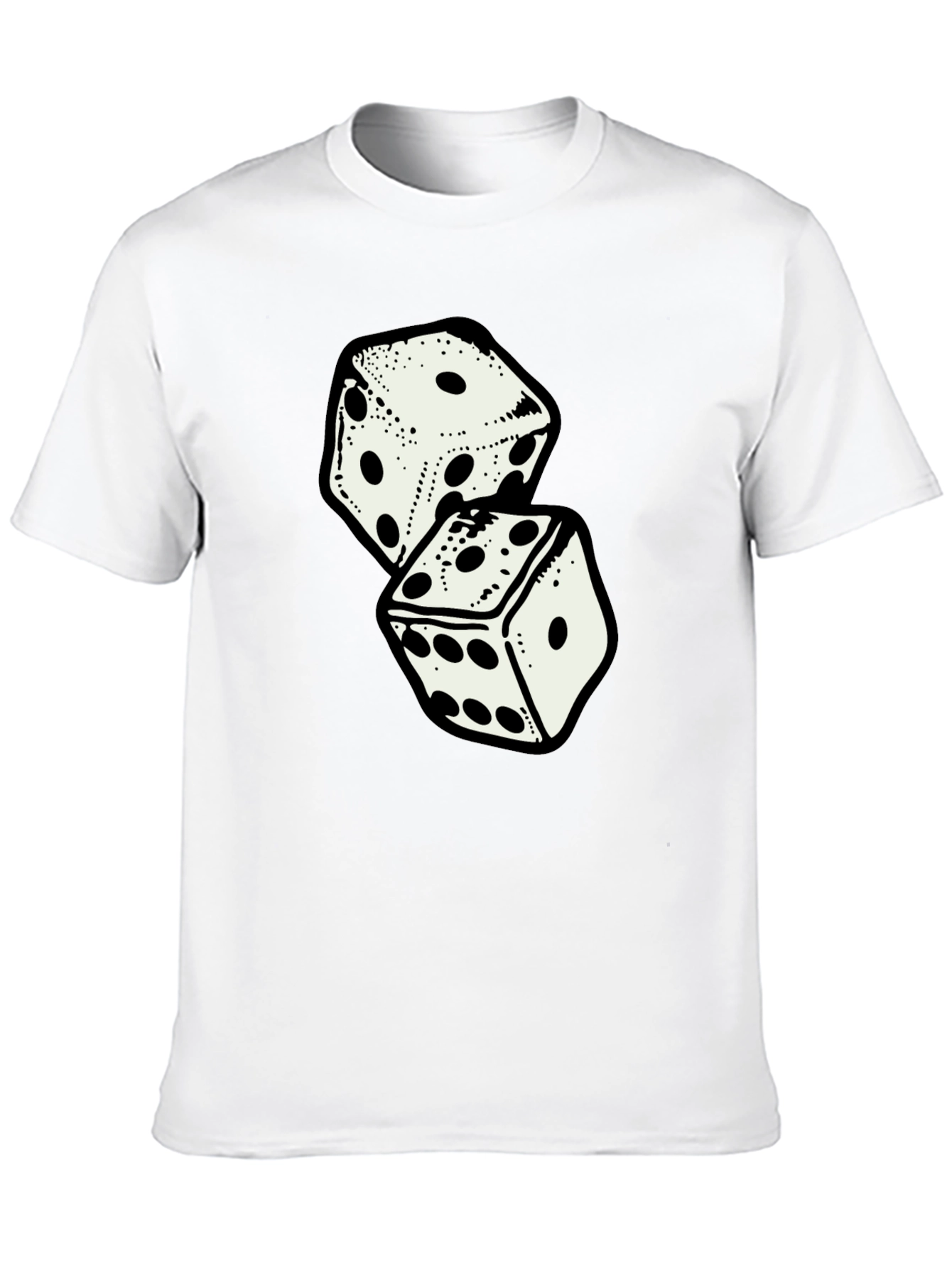 Dice Graphic T-Shirt - Casual Black Tee