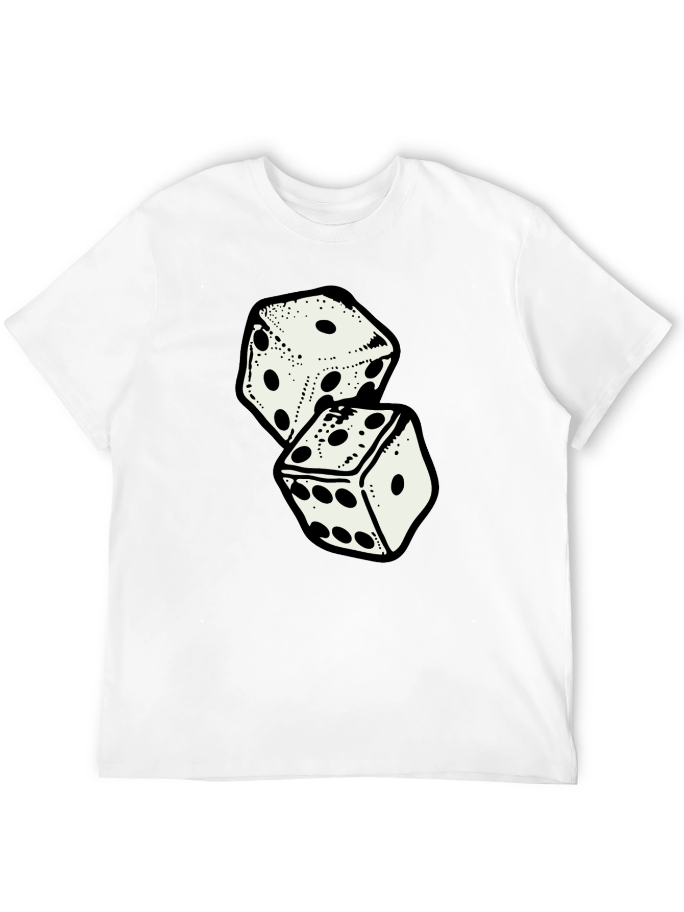 Dice Graphic T-Shirt - Casual Black Tee