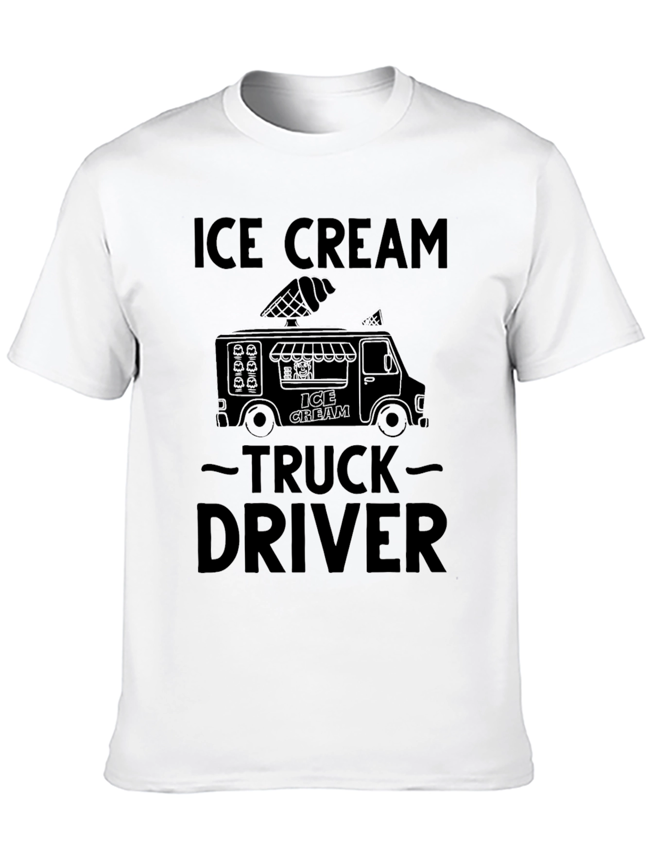 Ice Cream Truck Driver Black Graphic Tee