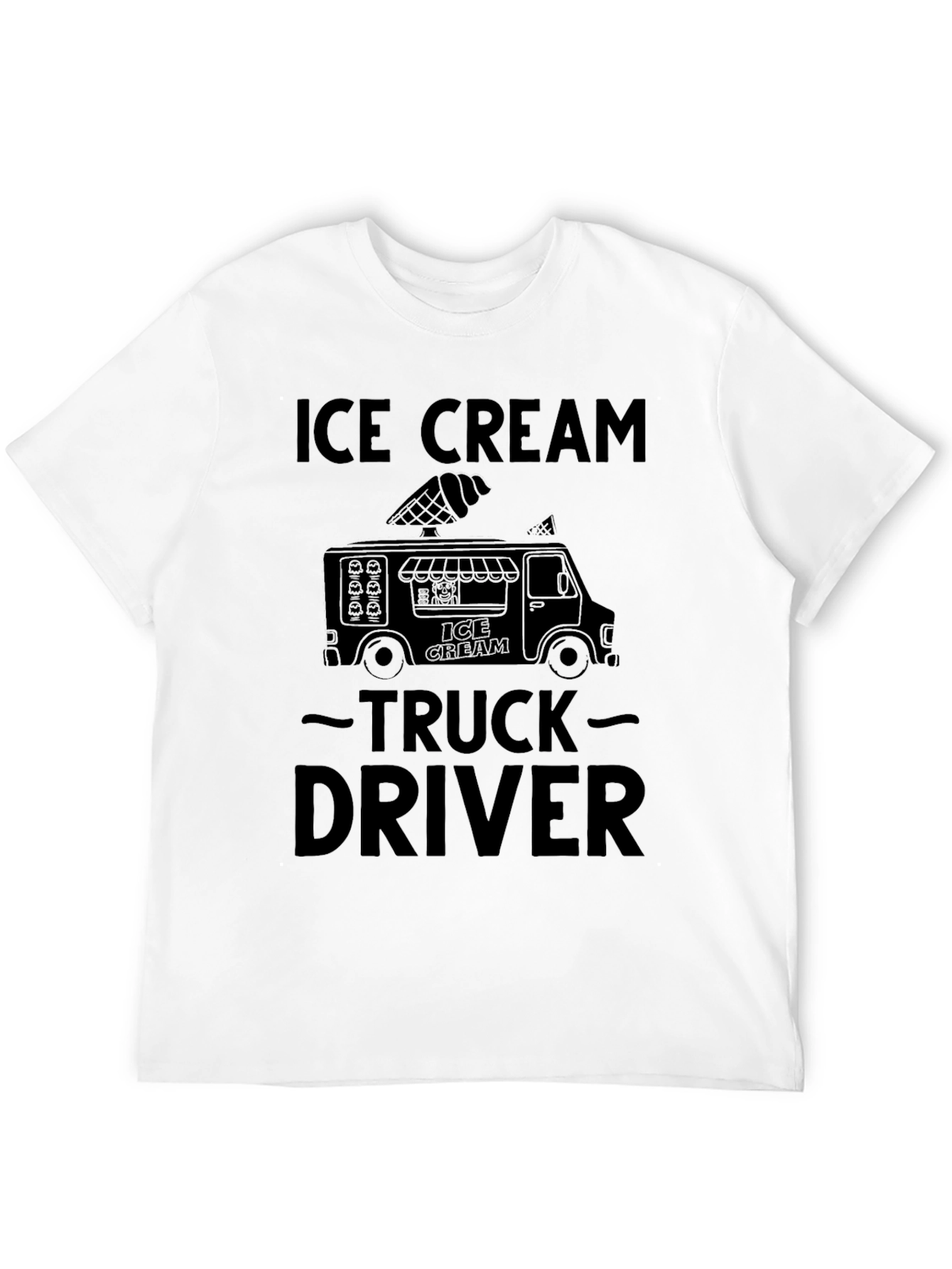 Ice Cream Truck Driver Black Graphic Tee