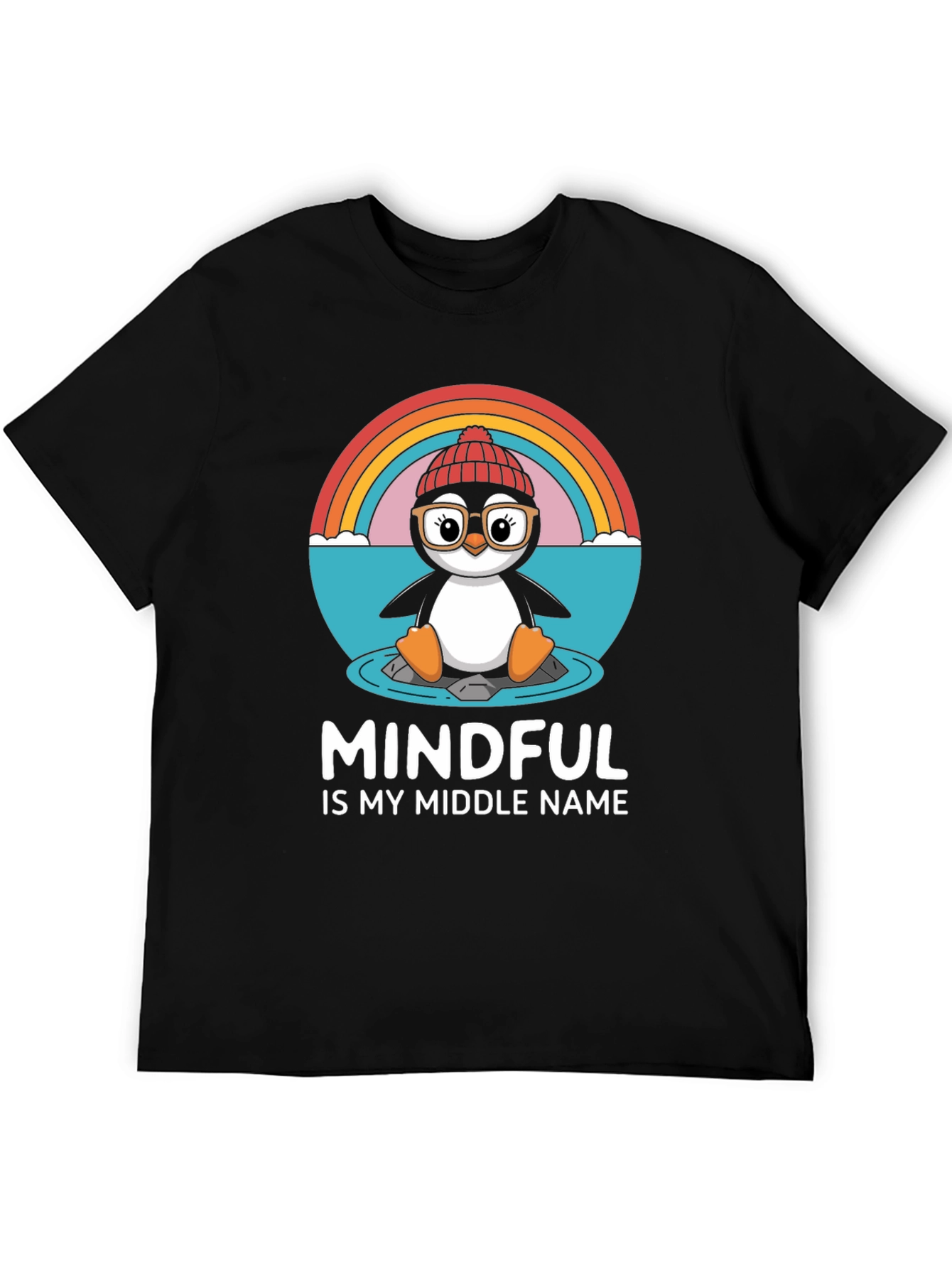 Mindful Penguin T-Shirt - Cute & Comfy Tee