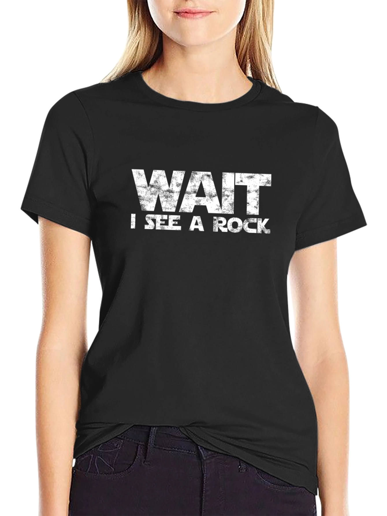 Wait I See A Rock Funny Graphic Tee