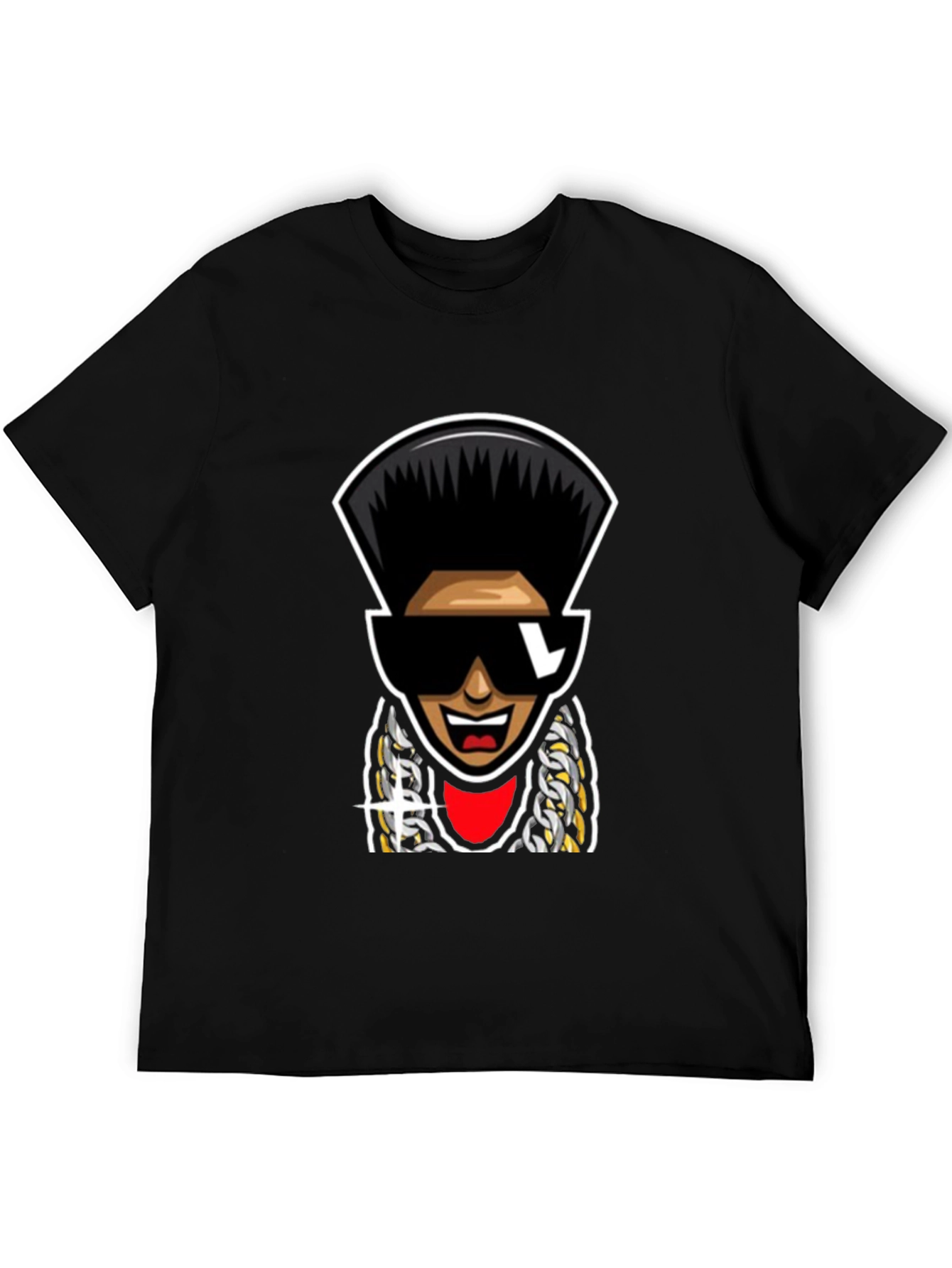 Retro Cartoon Character T-Shirt - Black