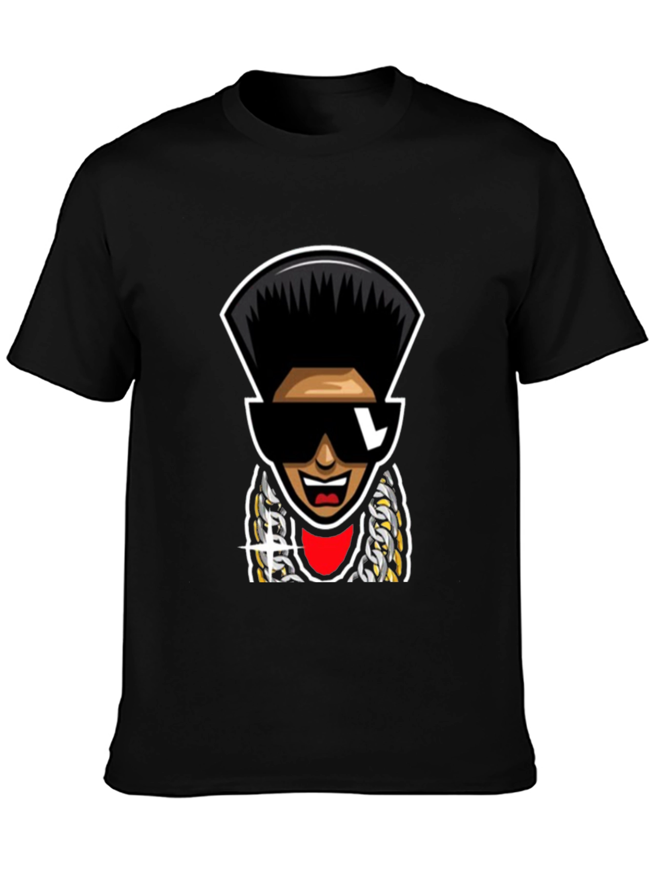 Retro Cartoon Character T-Shirt - Black