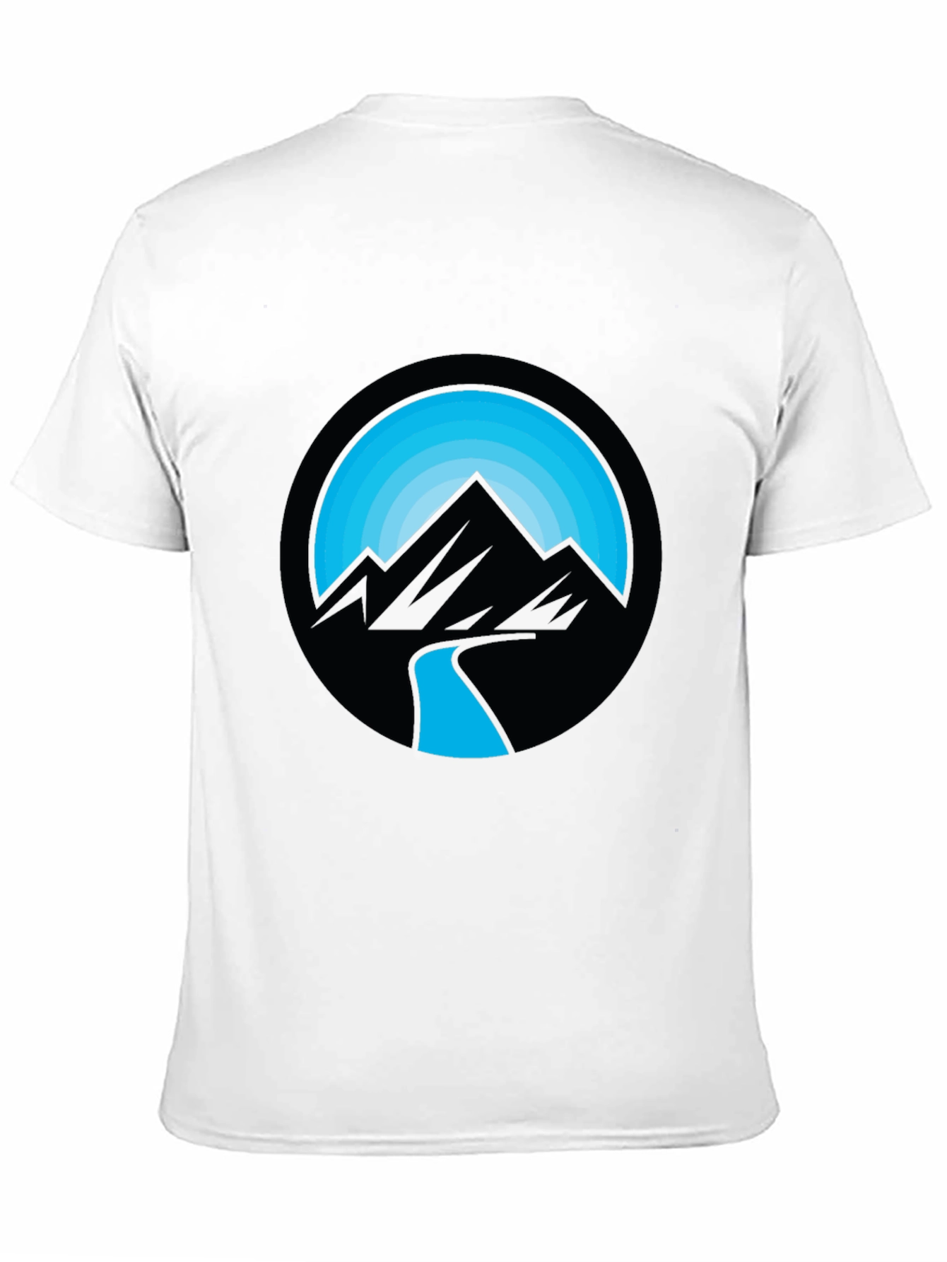 Mountain River Graphic Black T-Shirt