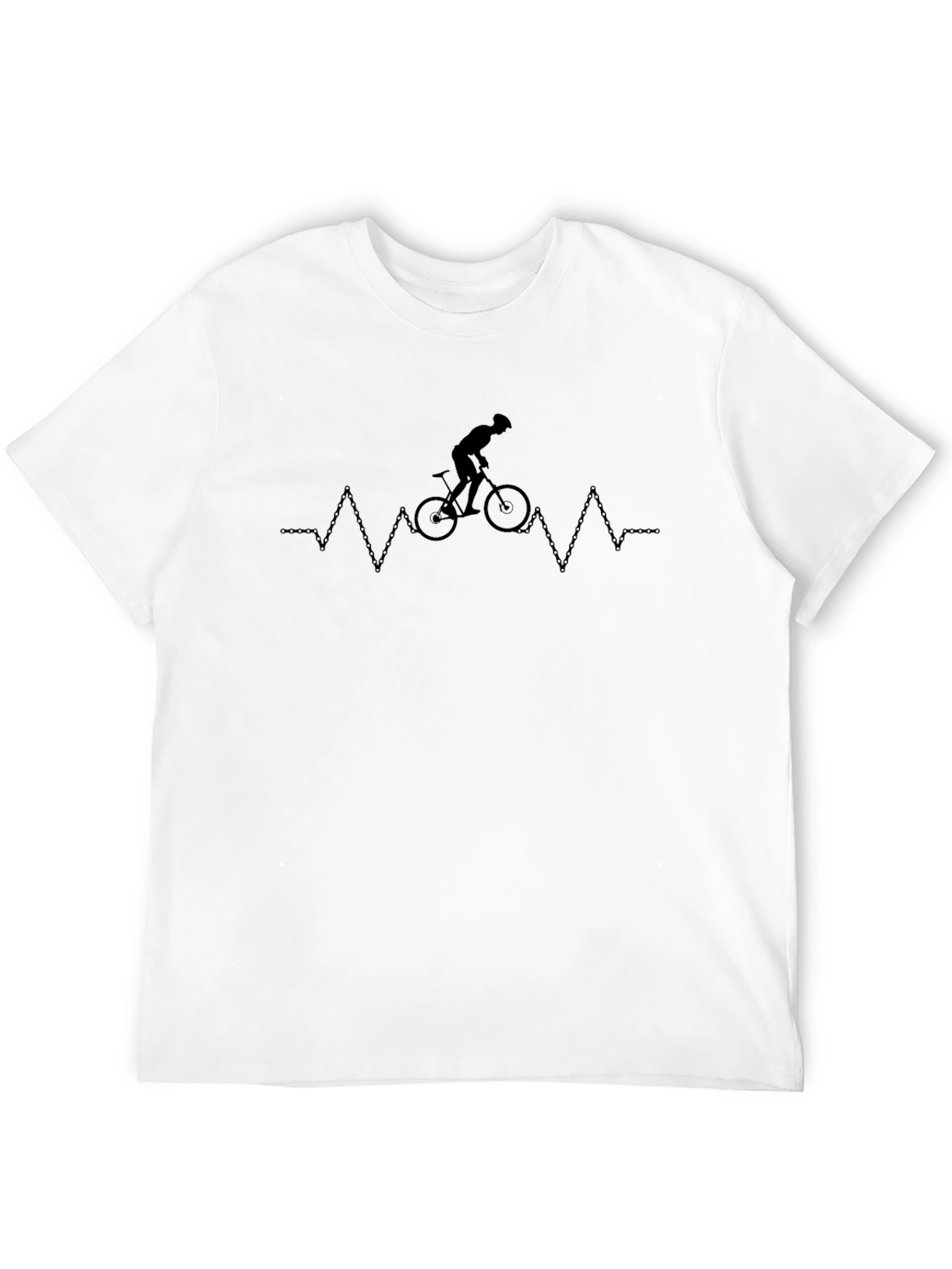 Cyclist Heartbeat Graphic Tee - Black