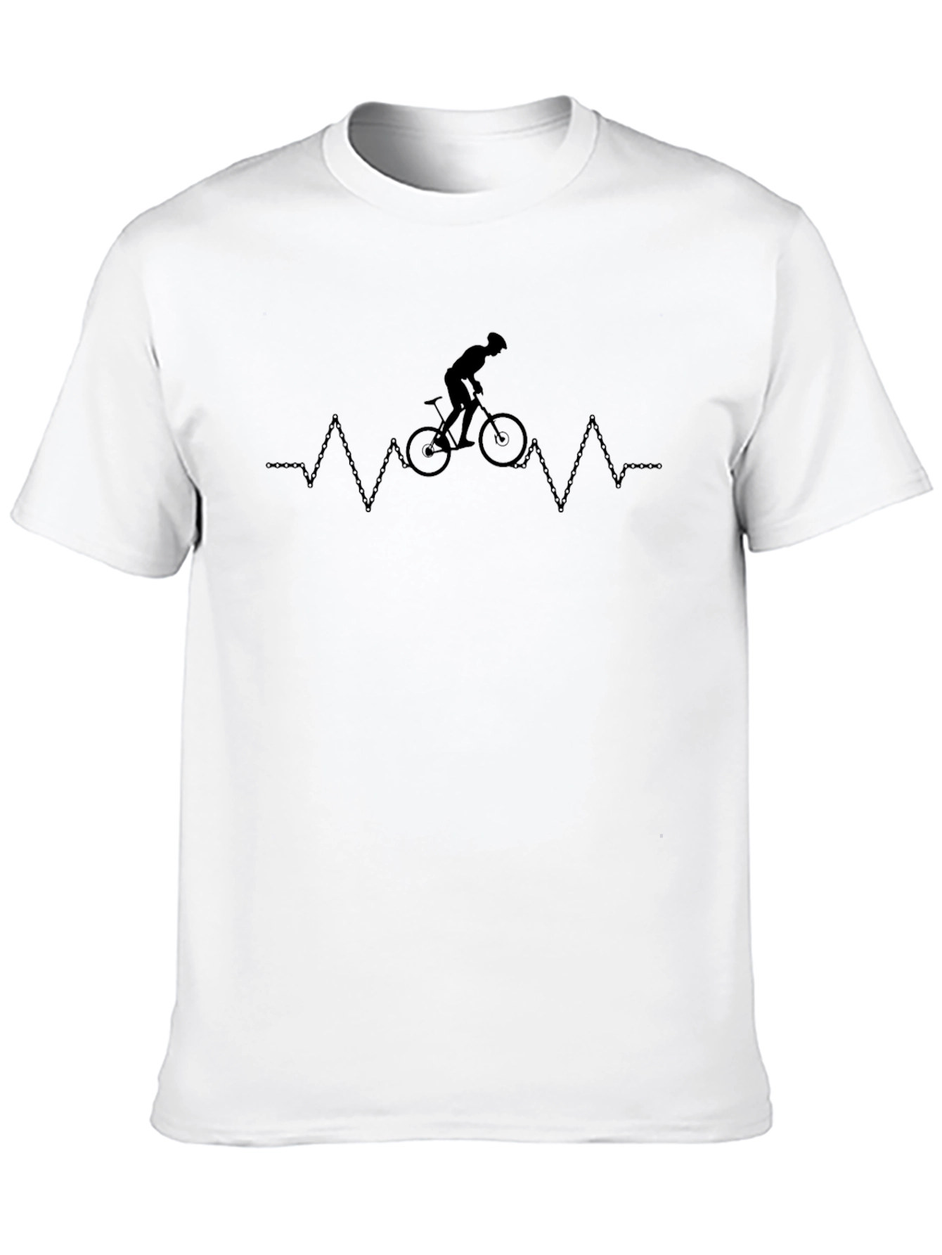 Cyclist Heartbeat Graphic Tee - Black