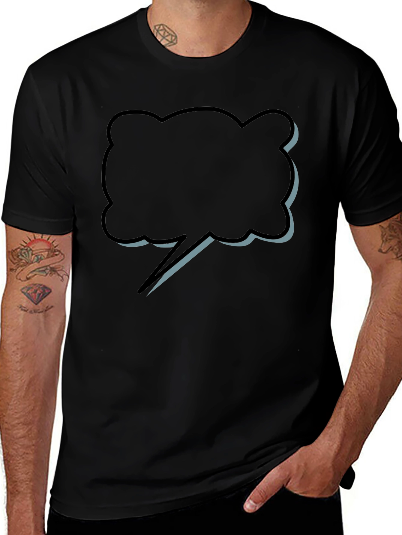 Statement Bubble Graphic T-Shirt - Soft Cotton Blend