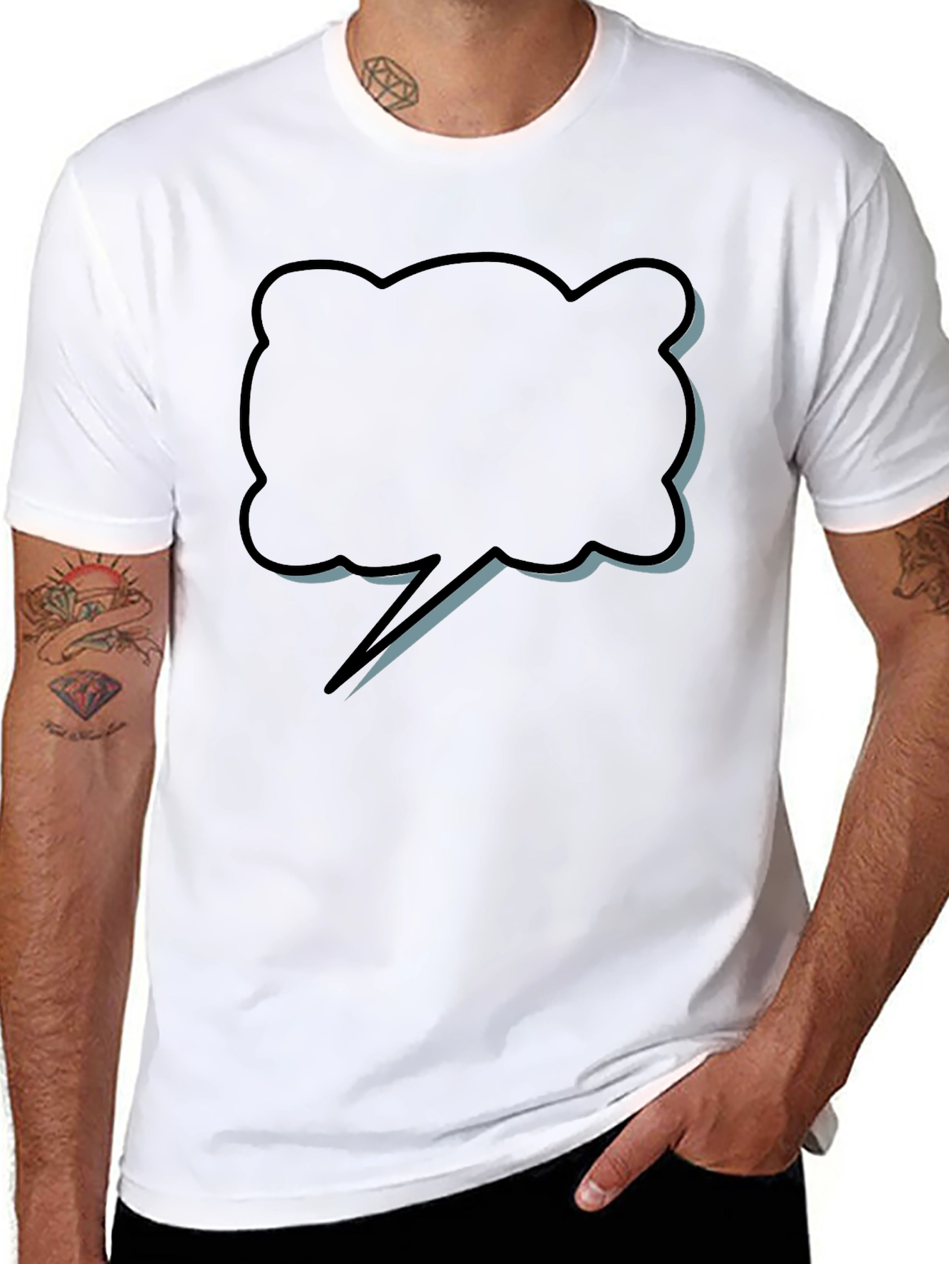 Statement Bubble Graphic T-Shirt - Soft Cotton Blend
