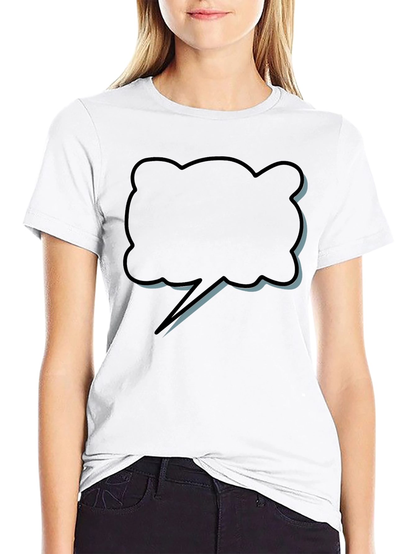 Statement Bubble Graphic T-Shirt - Soft Cotton Blend