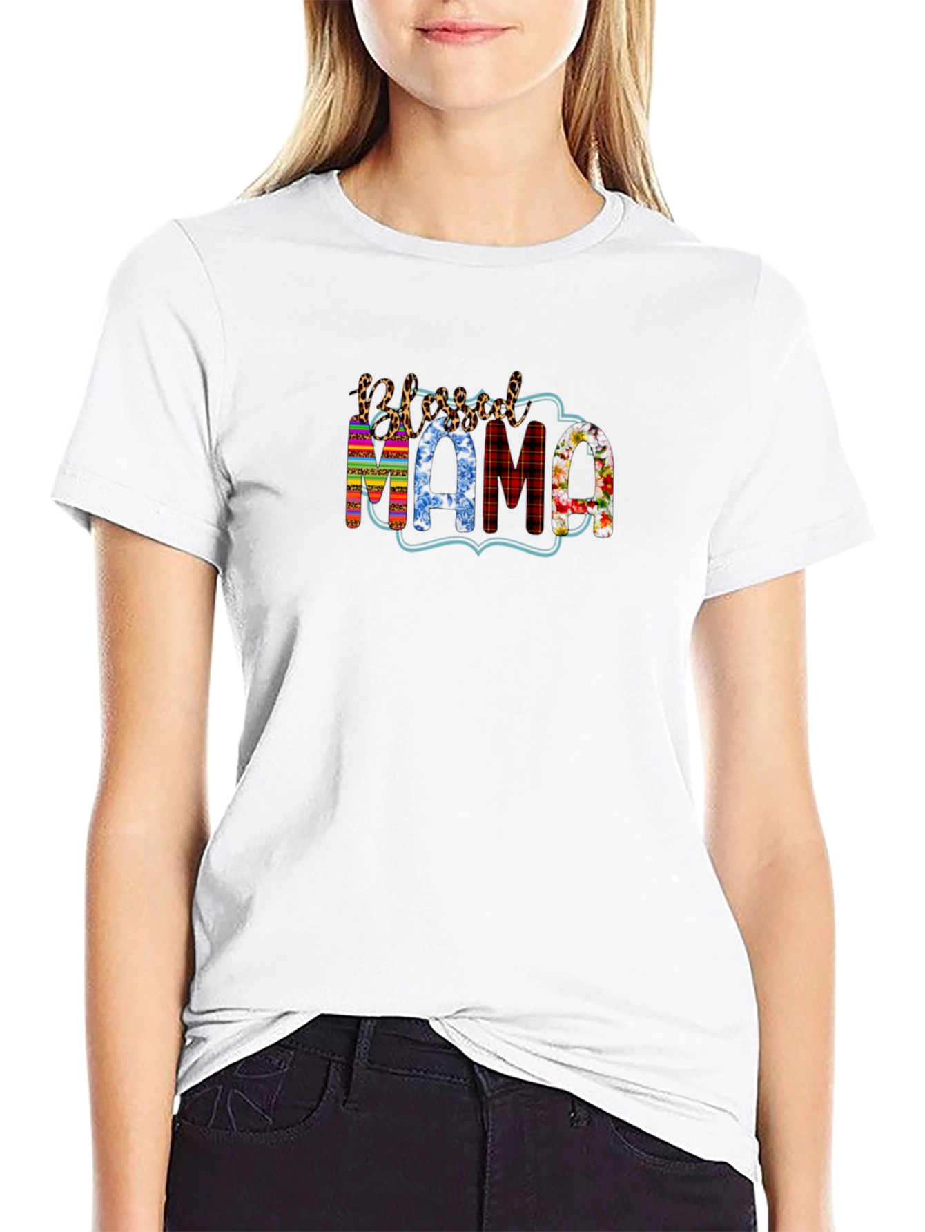 Blessed Mama Graphic Tee - Stylish Comfort