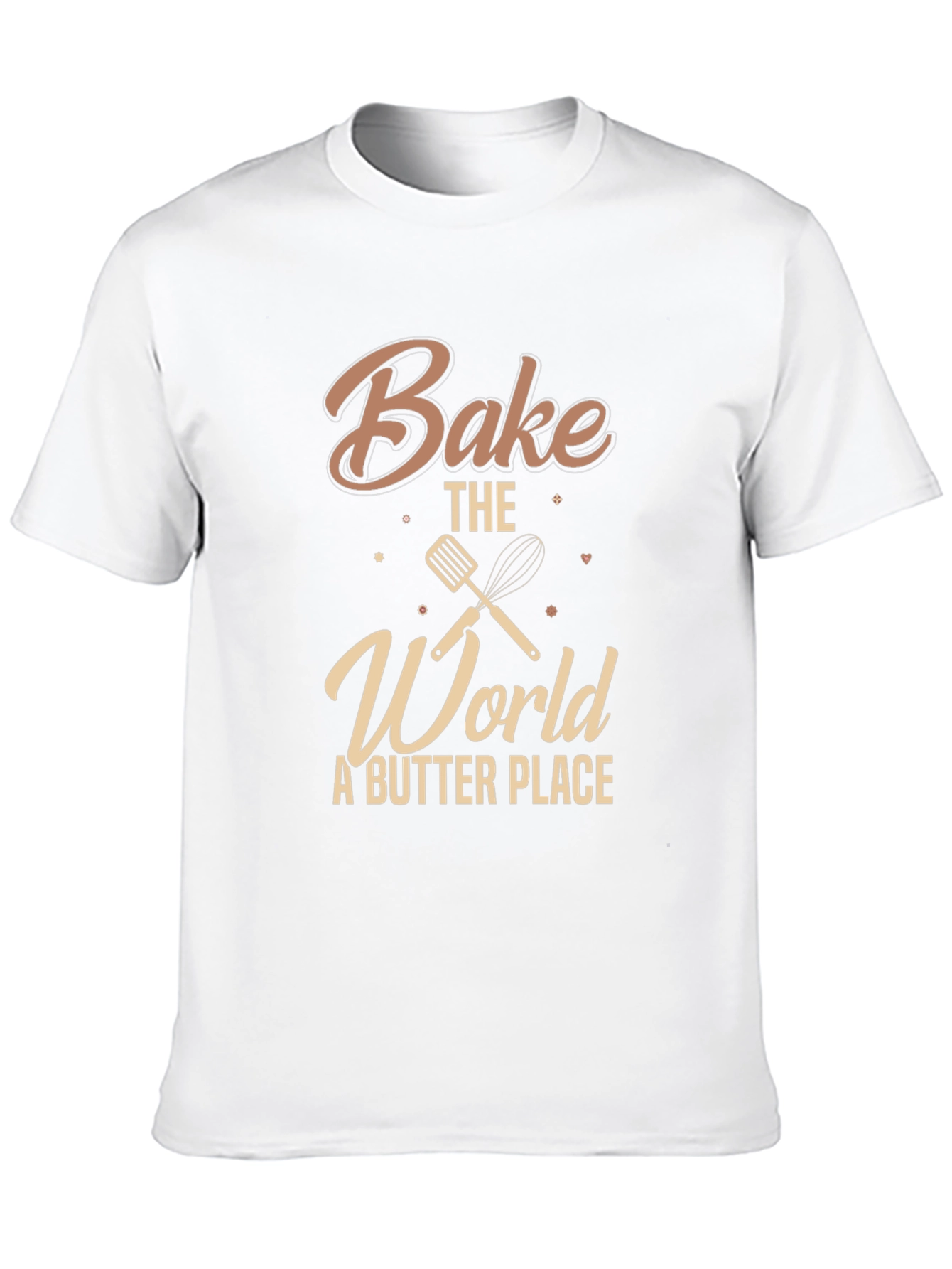 Bake the World T-Shirt: Spatula & Whisk Design