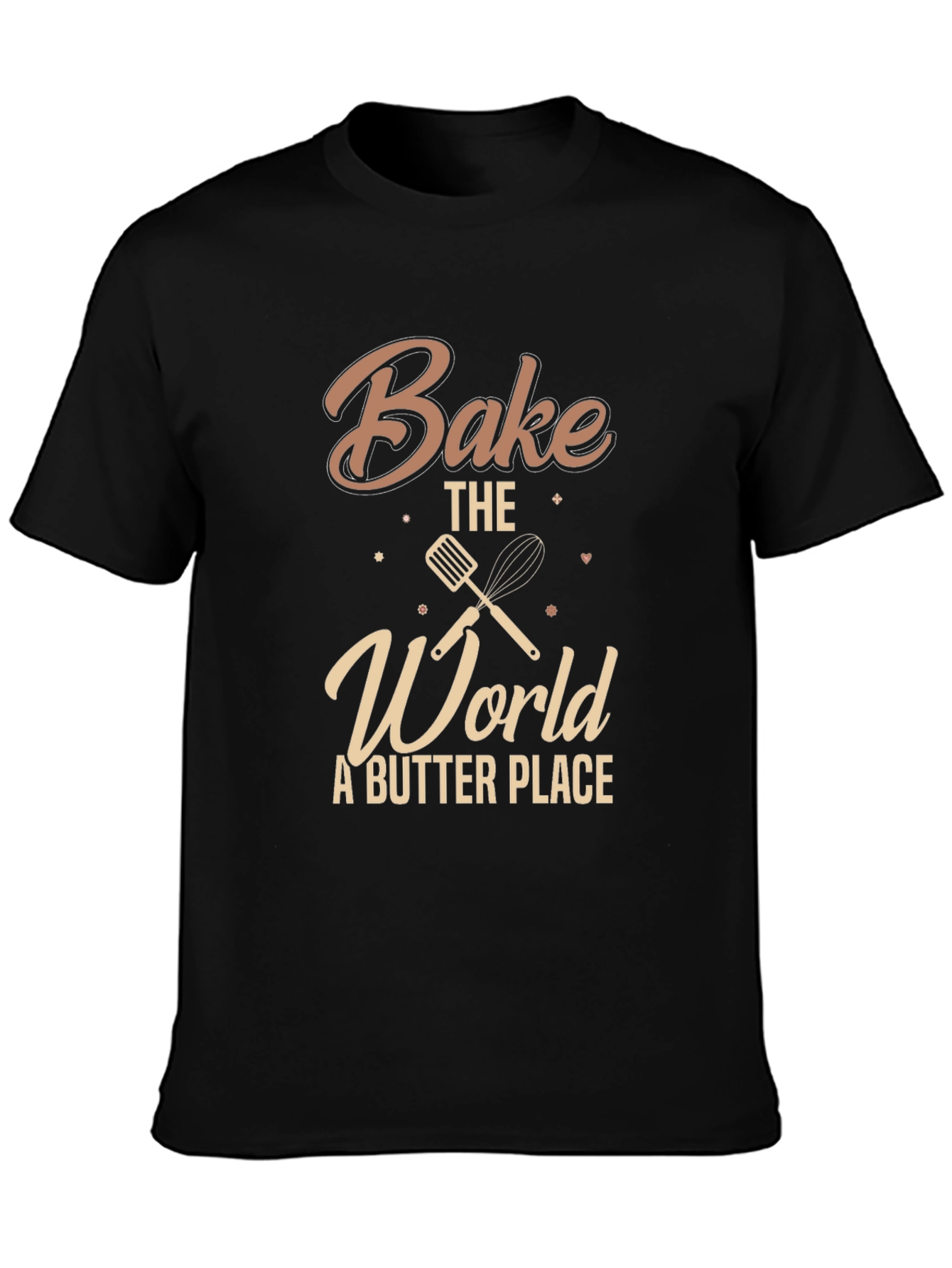 Bake the World T-Shirt: Spatula & Whisk Design