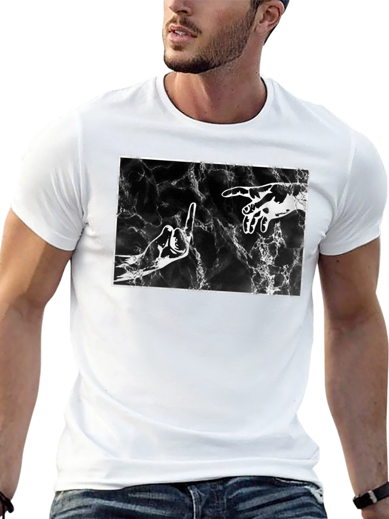 Michelangelo Creation Flip-Off T-Shirt