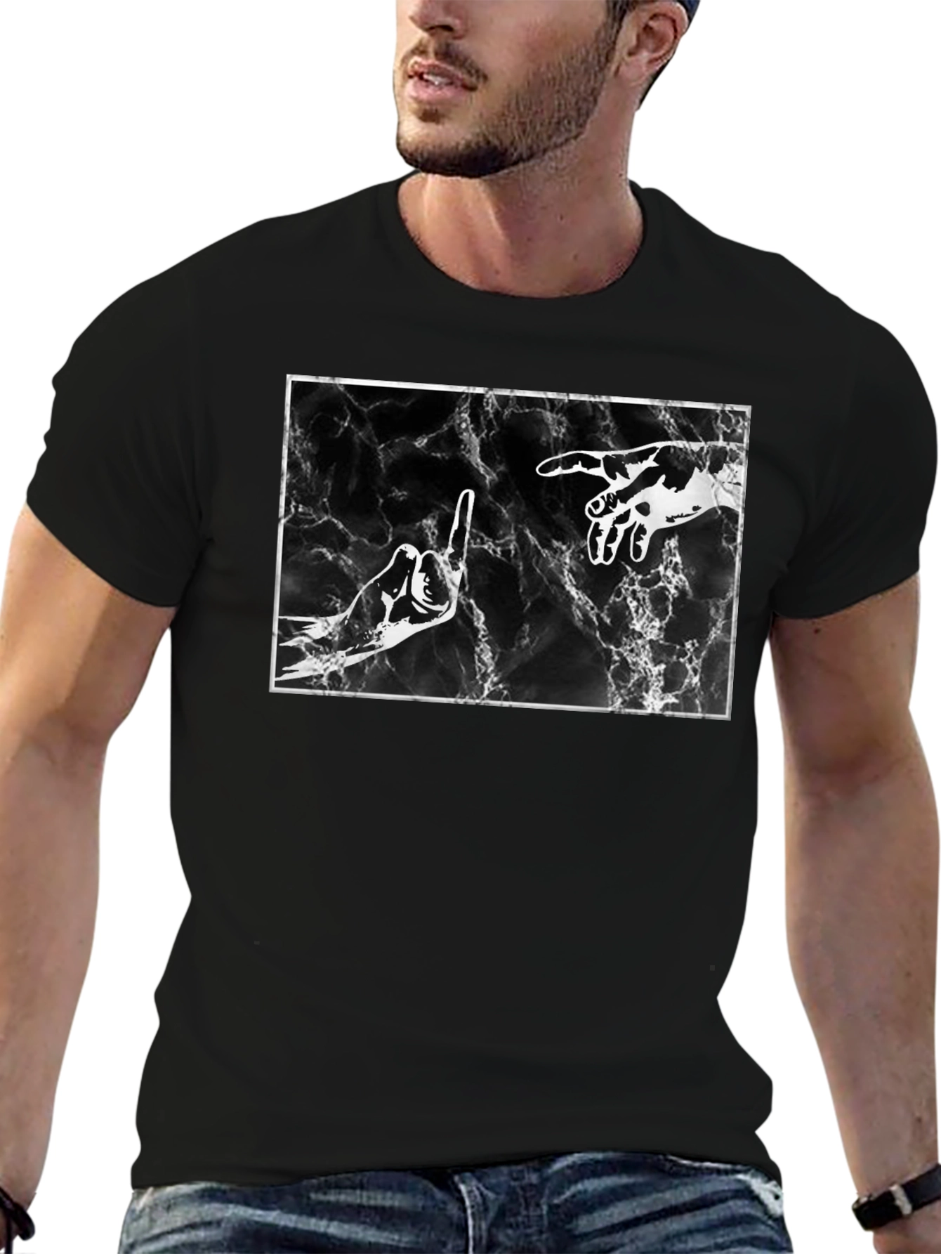 Michelangelo Creation Flip-Off T-Shirt
